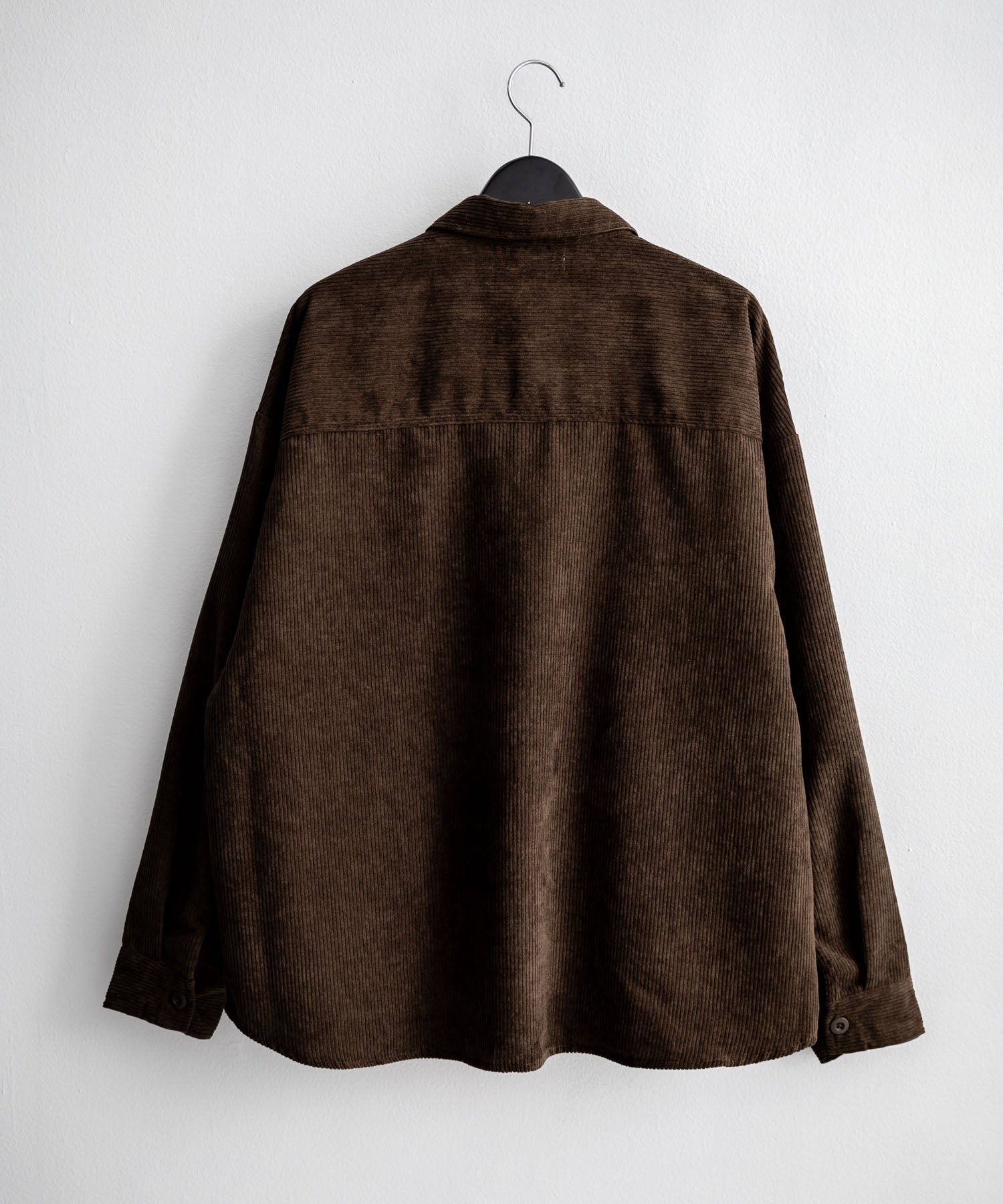 ロッキーモンロー Rocky Monroe セットアップ コーデュロイ メンズ CPOシャツジャケット カバーオール ワイドパンツ イージー テーパード ライトアウター オーバーサイズ 15247 （ブラウン） ブラウン