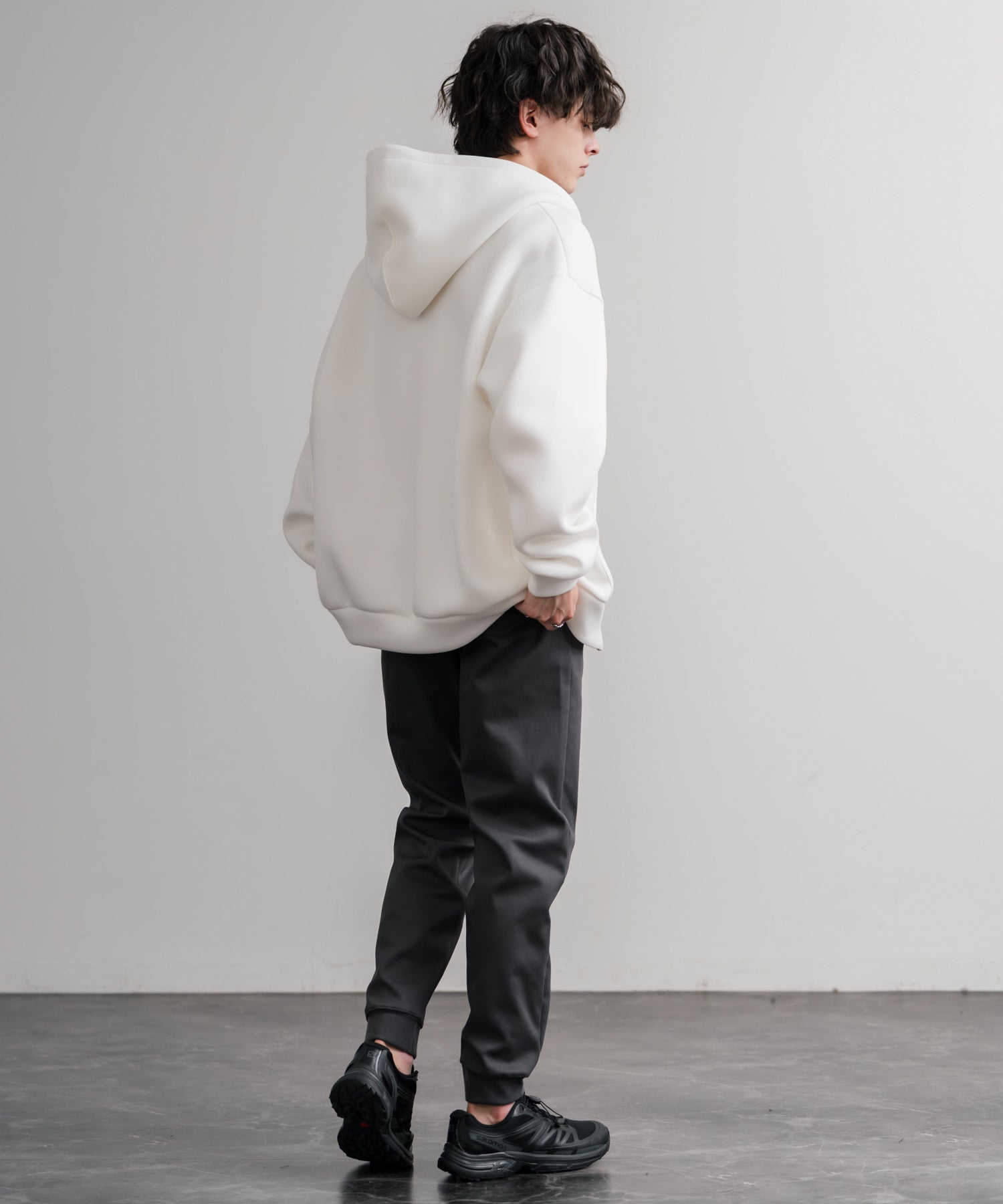 ロッキーモンロー Rocky Monroe KANGOL ジョガーパンツ 暖パン 裏起毛 裏フリース 蓄熱 新色追加 メンズ レディース イージー スリム テーパード ストレッチ 別注コラボ 14622 （ホワイト） ホワイト