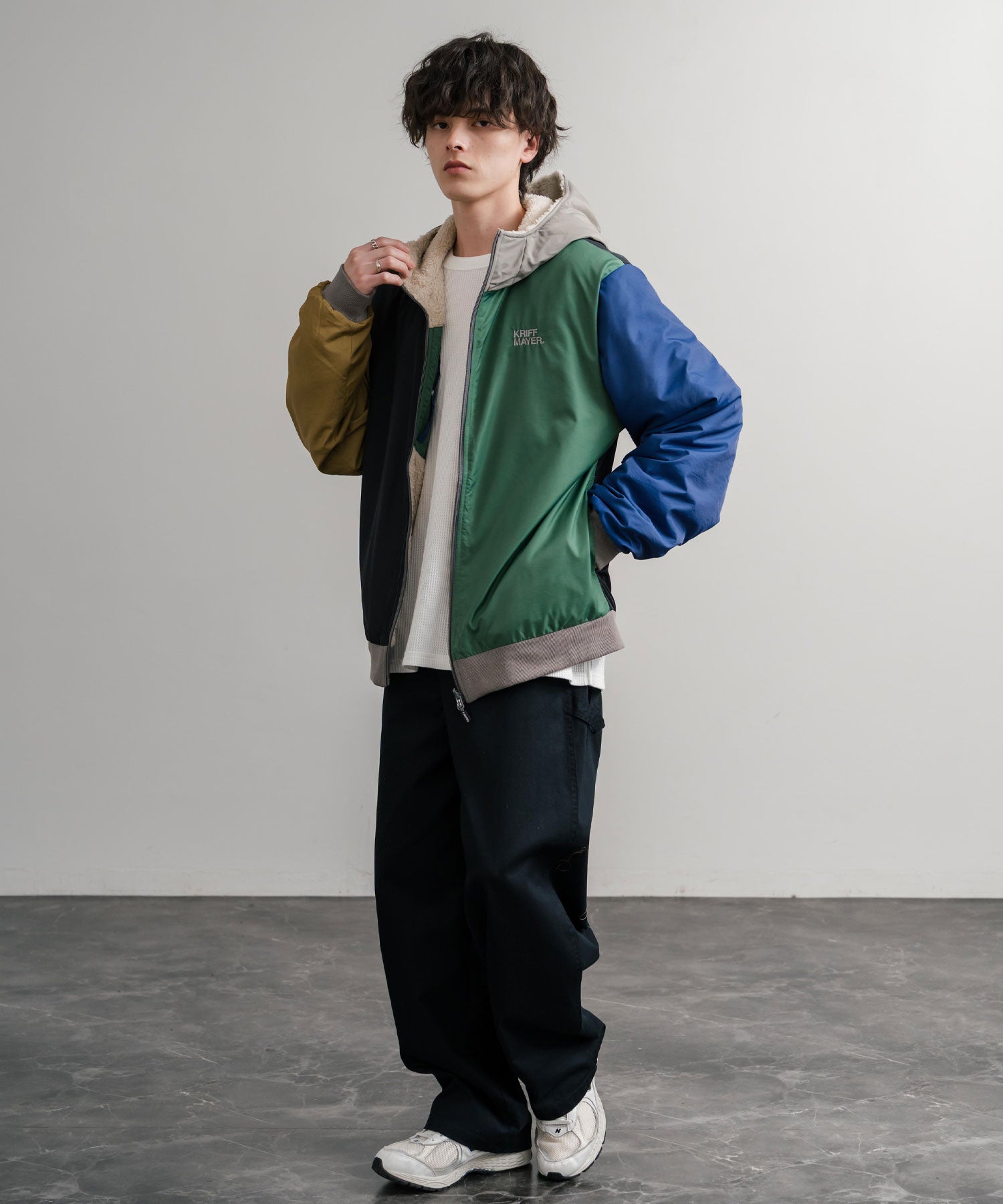 ロッキーモンロー Rocky Monroe ボアジャケット マウンテンパーカー ブルゾン メンズ レディース フード フリース リバーシブル 2WAY KRIFF MAYER 2514403 14795 （90.マルチ1） 90.マルチ1