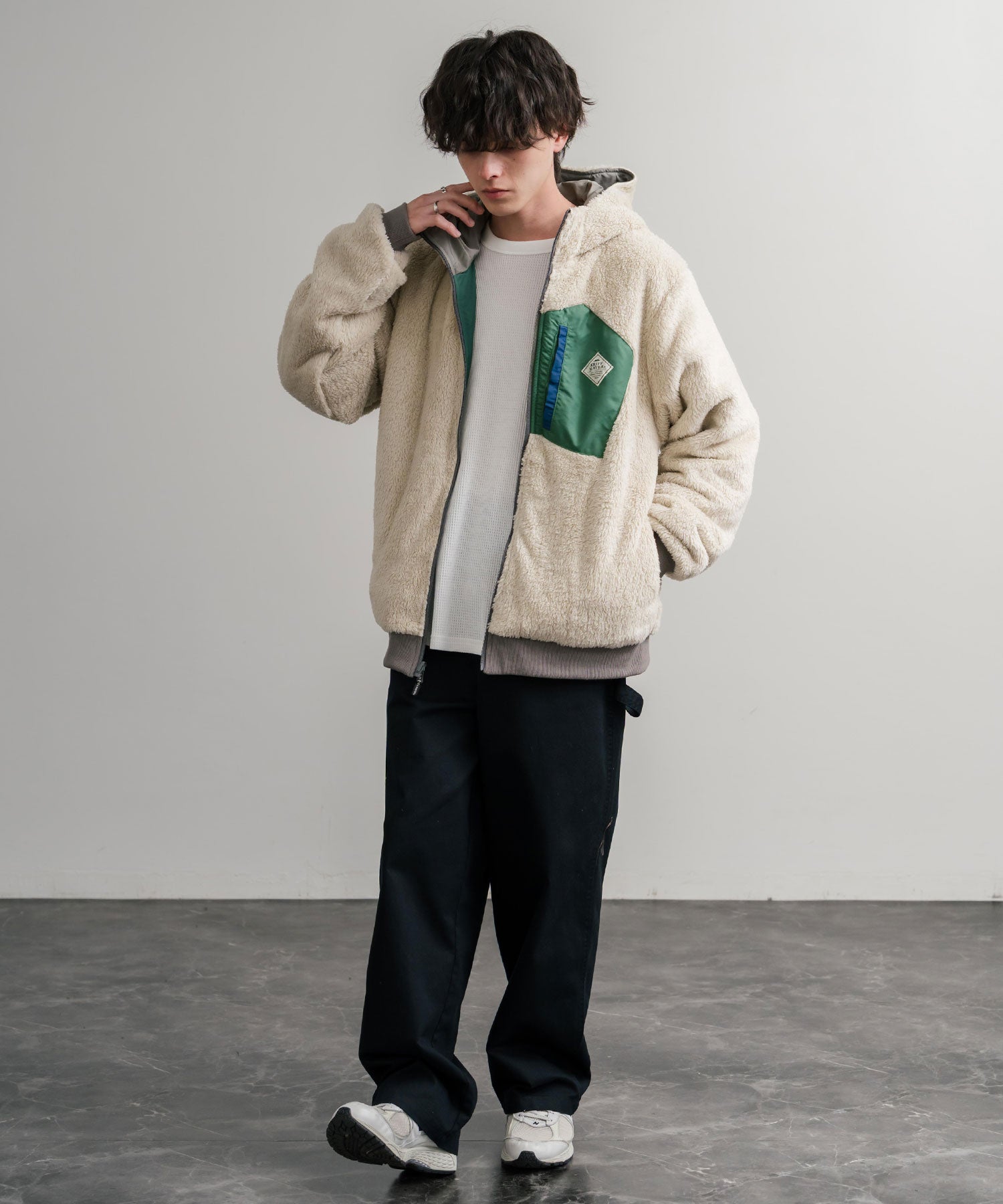 ロッキーモンロー Rocky Monroe ボアジャケット マウンテンパーカー ブルゾン メンズ レディース フード フリース リバーシブル 2WAY KRIFF MAYER 2514403 14795 （90.マルチ1） 90.マルチ1