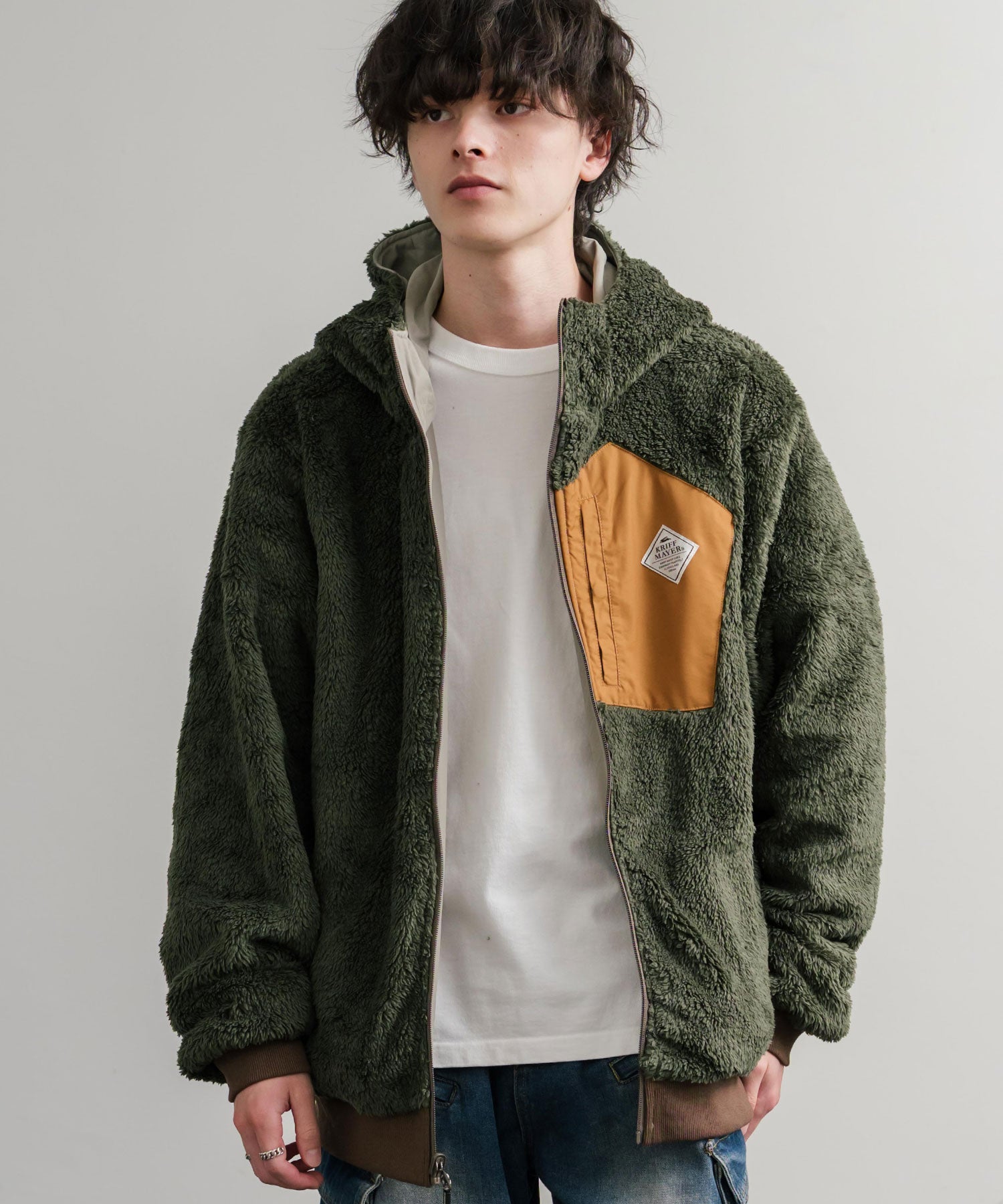 ロッキーモンロー Rocky Monroe ボアジャケット マウンテンパーカー ブルゾン メンズ レディース フード フリース リバーシブル 2WAY KRIFF MAYER 2514403 14795 （90.マルチ1） 90.マルチ1