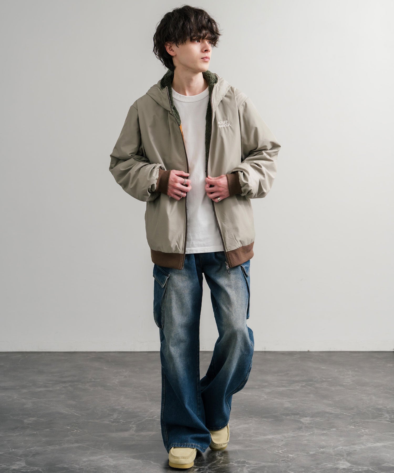 ロッキーモンロー Rocky Monroe ボアジャケット マウンテンパーカー ブルゾン メンズ レディース フード フリース リバーシブル 2WAY KRIFF MAYER 2514403 14795 （90.マルチ1） 90.マルチ1