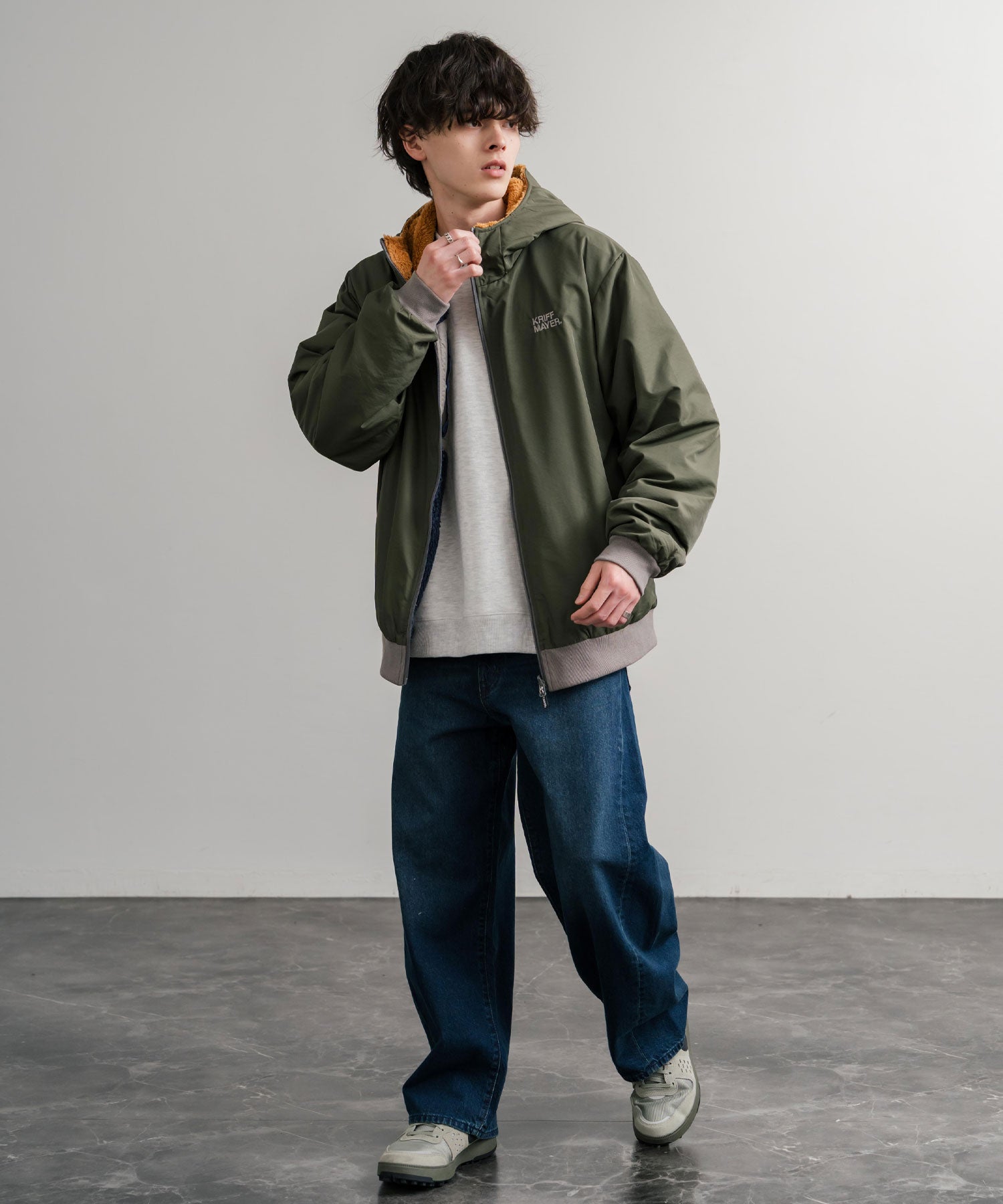 ロッキーモンロー Rocky Monroe ボアジャケット マウンテンパーカー ブルゾン メンズ レディース フード フリース リバーシブル 2WAY KRIFF MAYER 2514403 14795 （90.マルチ1） 90.マルチ1