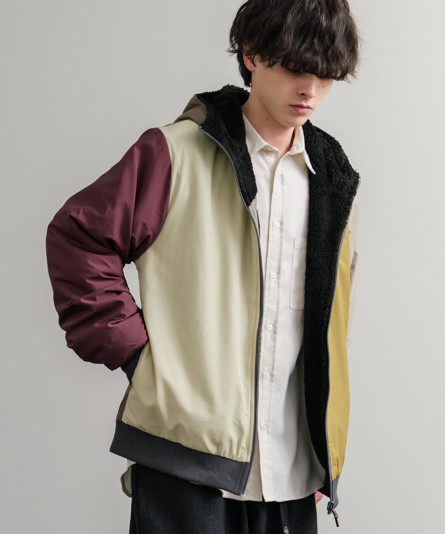 ロッキーモンロー Rocky Monroe ボアジャケット マウンテンパーカー ブルゾン メンズ レディース フード フリース リバーシブル 2WAY KRIFF MAYER 2514403 14795 （90.マルチ1） 90.マルチ1