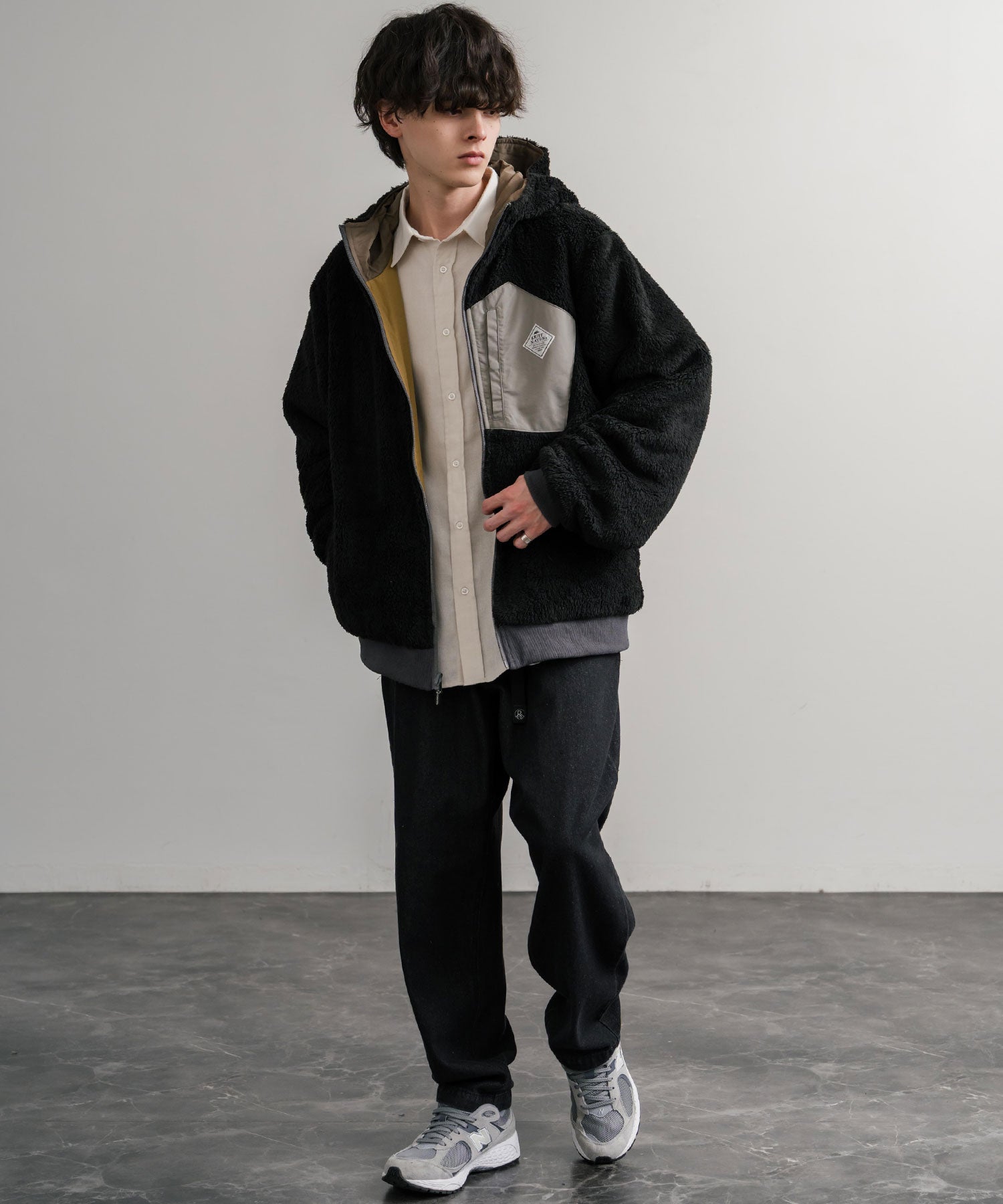 ロッキーモンロー Rocky Monroe ボアジャケット マウンテンパーカー ブルゾン メンズ レディース フード フリース リバーシブル 2WAY KRIFF MAYER 2514403 14795 （90.マルチ1） 90.マルチ1