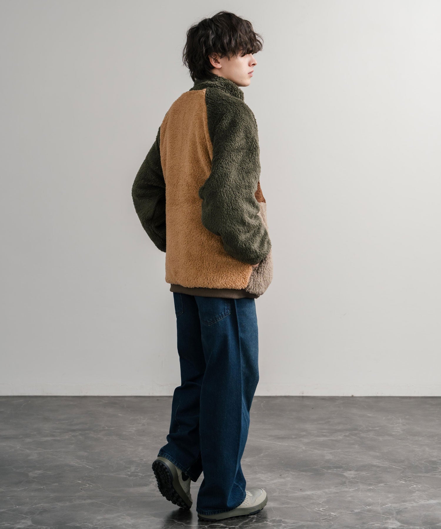 ロッキーモンロー Rocky Monroe ボアジャケット スタンドネック ブルゾン メンズ レディース フリース リバーシブル 2WAY ワッペン KRIFF MAYER 2514404 14796 （110.マルチ2） 110.マルチ2