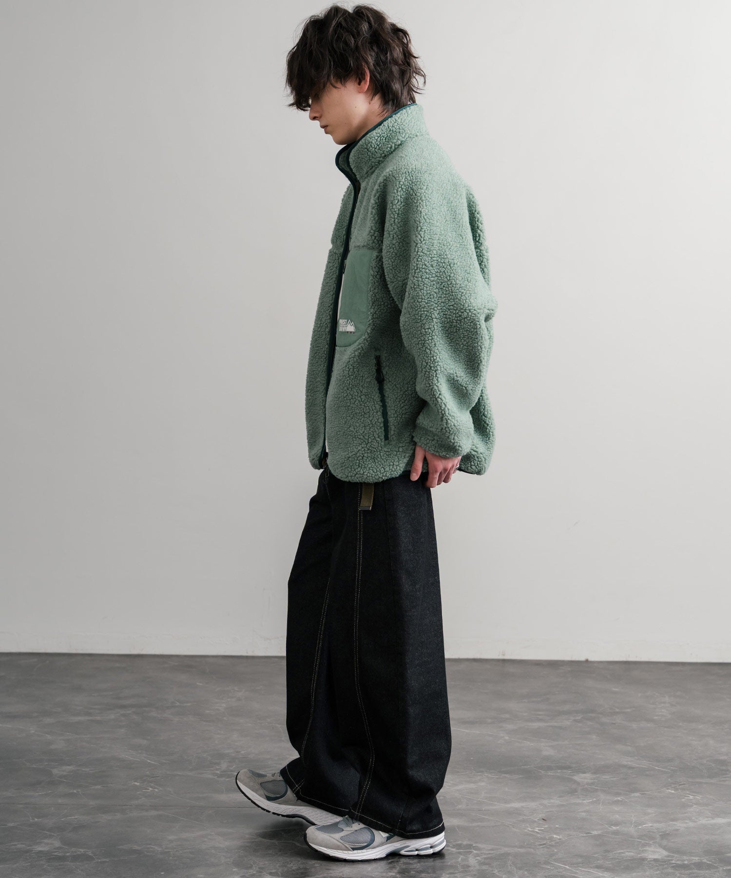 ロッキーモンロー Rocky Monroe FIRST DOWN ファーストダウン ボアジャケット フリース メンズ レディース アウター ブルゾン ラグラン タンブリングボア F942021 14981 （80.パープル） 80.パープル