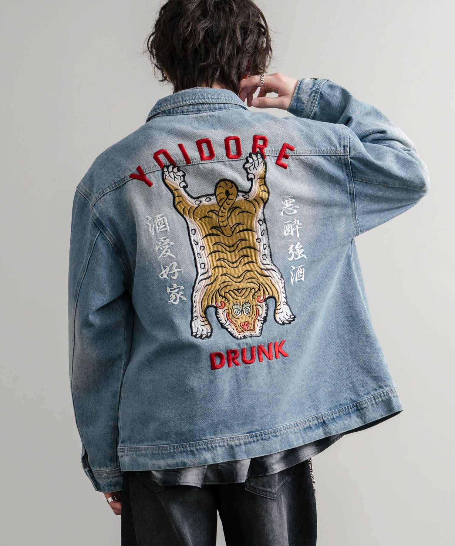 ロッキーモンロー Rocky Monroe デニムジャケット YOIDORE 酔いどれ チベタン 刺繍 メンズ レディース アウター ブルゾン Gジャン ワーク ヴィンテージ インディゴ 14888 （33.ライトインディゴ） 33.ライトインディゴ