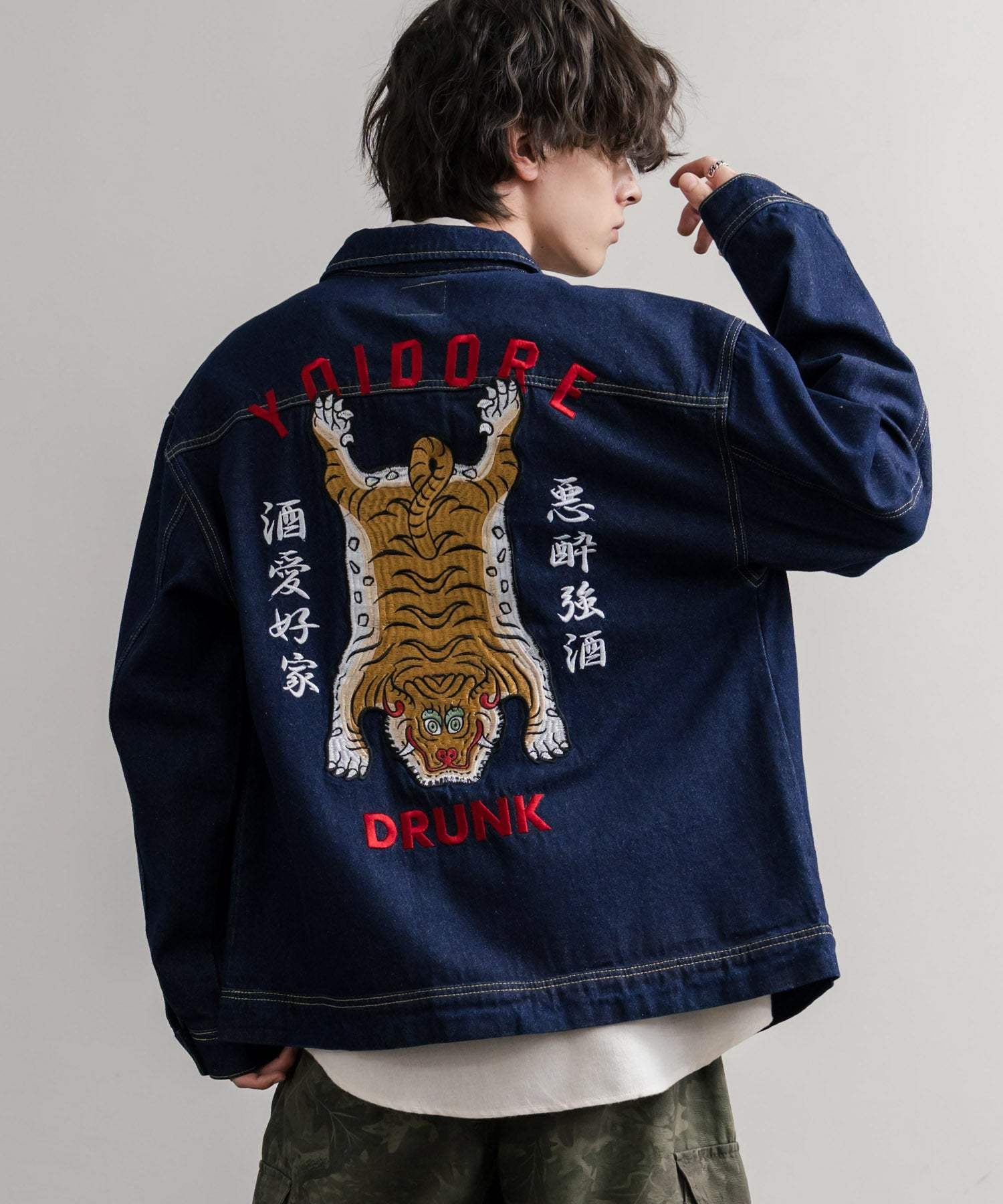 ロッキーモンロー Rocky Monroe デニムジャケット YOIDORE 酔いどれ チベタン 刺繍 メンズ レディース アウター ブルゾン Gジャン ワーク ヴィンテージ インディゴ 14888 （33.ライトインディゴ） 33.ライトインディゴ