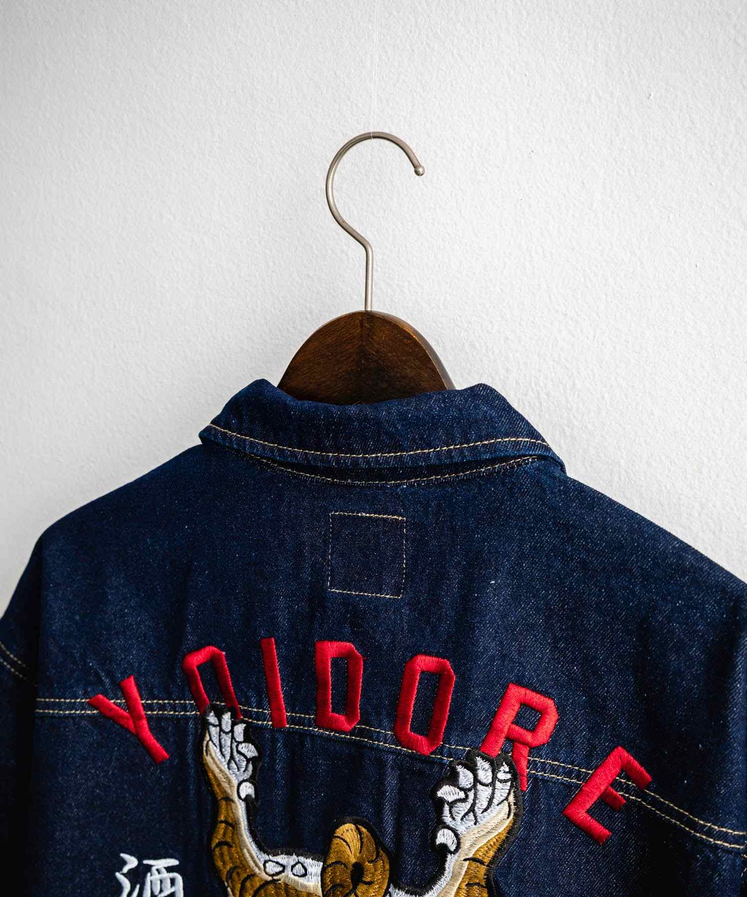 ロッキーモンロー Rocky Monroe デニムジャケット YOIDORE 酔いどれ チベタン 刺繍 メンズ レディース アウター ブルゾン Gジャン ワーク ヴィンテージ インディゴ 14888 （33.ライトインディゴ） 33.ライトインディゴ