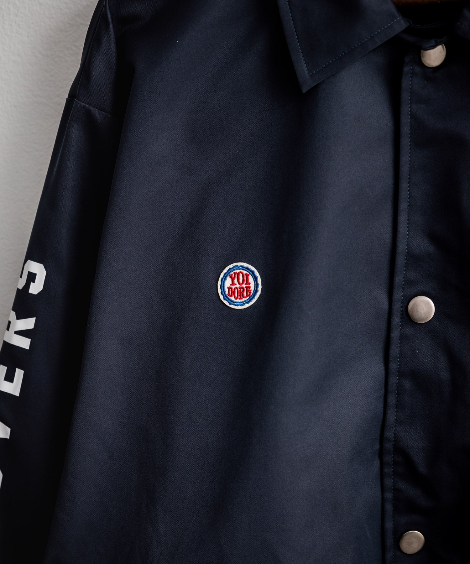 ロッキーモンロー Rocky Monroe コーチジャケット コラボ YOIDORE 京鼎樓 小籠包 ライトアウター ブルゾン メンズ レディース オーバーサイズ ビッグシルエット ルーズ 14889 （39.ネイビー） 39.ネイビー