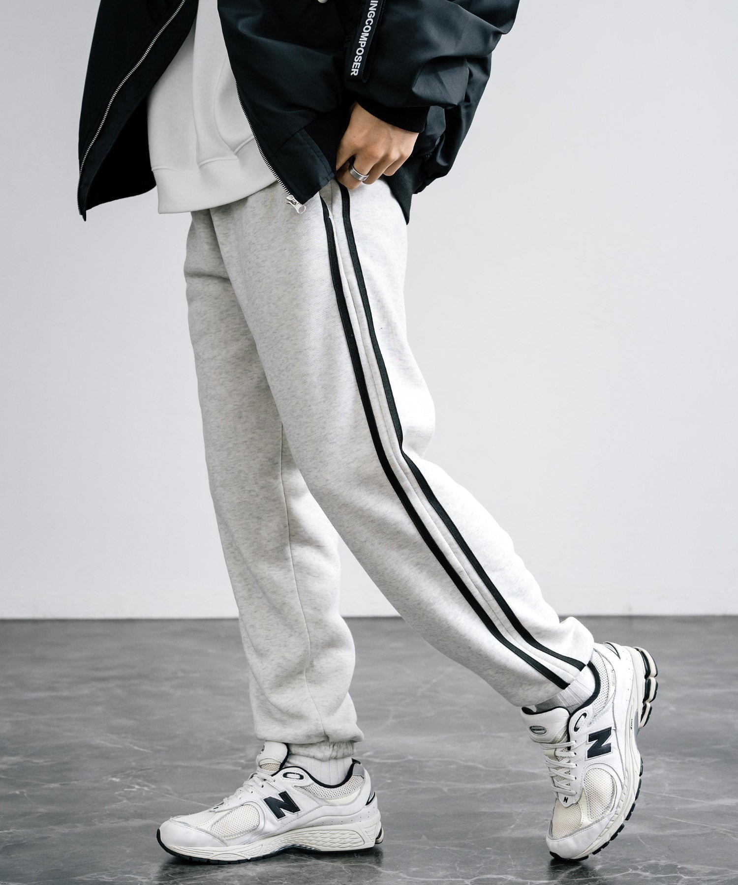 ロッキーモンロー Rocky Monroe スウェットパンツ ジョガー 裏起毛 メンズ レディース バルーン ライン イージー 暖パン 無地 リラックス ウエストゴム ベーシック コットンタッチ 14986 （4.ブラック） 4.ブラック