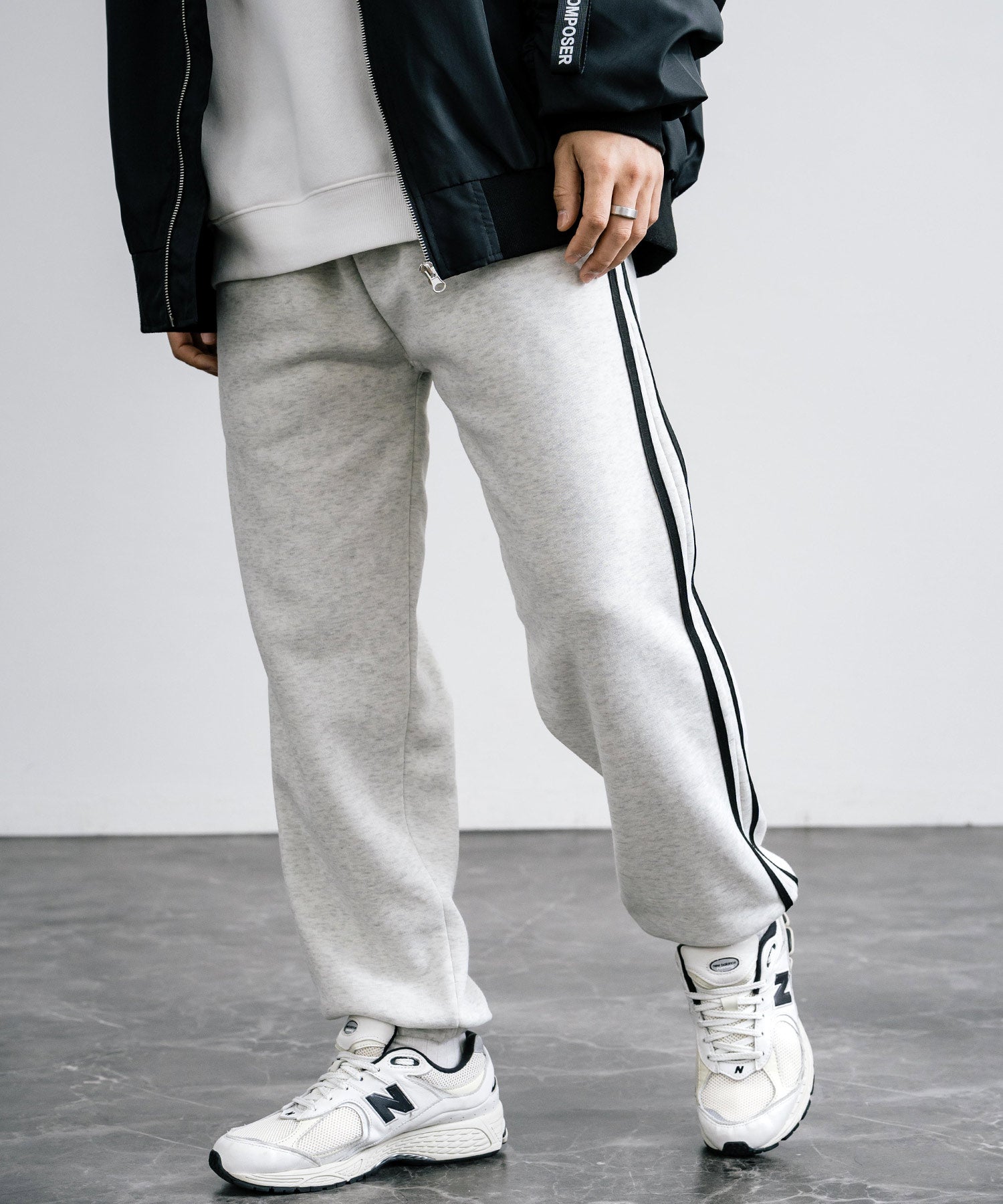 ロッキーモンロー Rocky Monroe スウェットパンツ ジョガー 裏起毛 メンズ レディース バルーン ライン イージー 暖パン 無地 リラックス ウエストゴム ベーシック コットンタッチ 14986 （4.ブラック） 4.ブラック