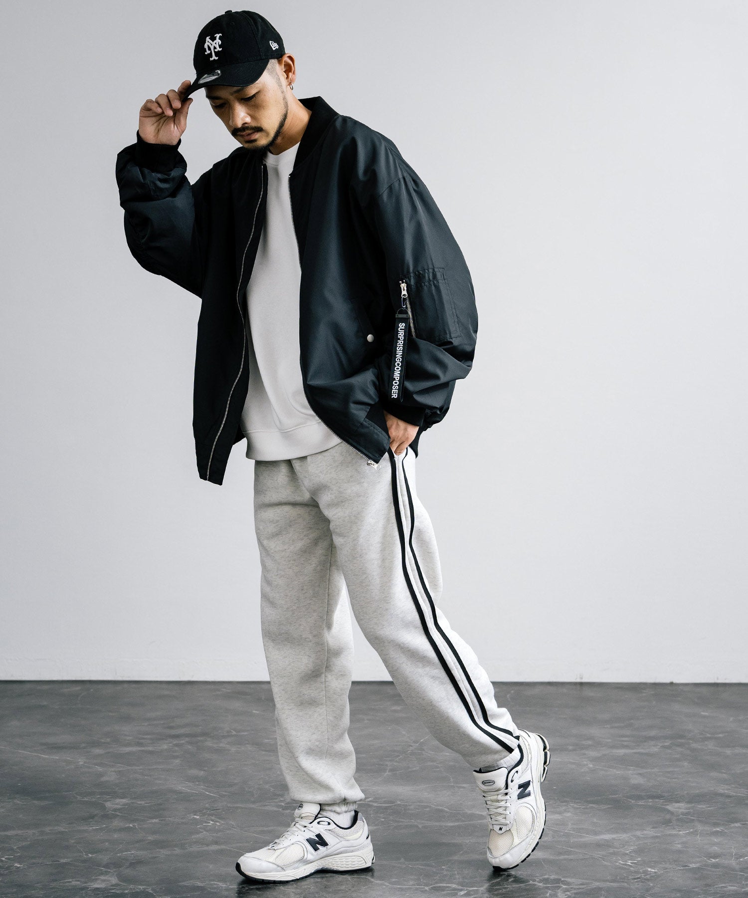 ロッキーモンロー Rocky Monroe スウェットパンツ ジョガー 裏起毛 メンズ レディース バルーン ライン イージー 暖パン 無地 リラックス ウエストゴム ベーシック コットンタッチ 14986 （4.ブラック） 4.ブラック