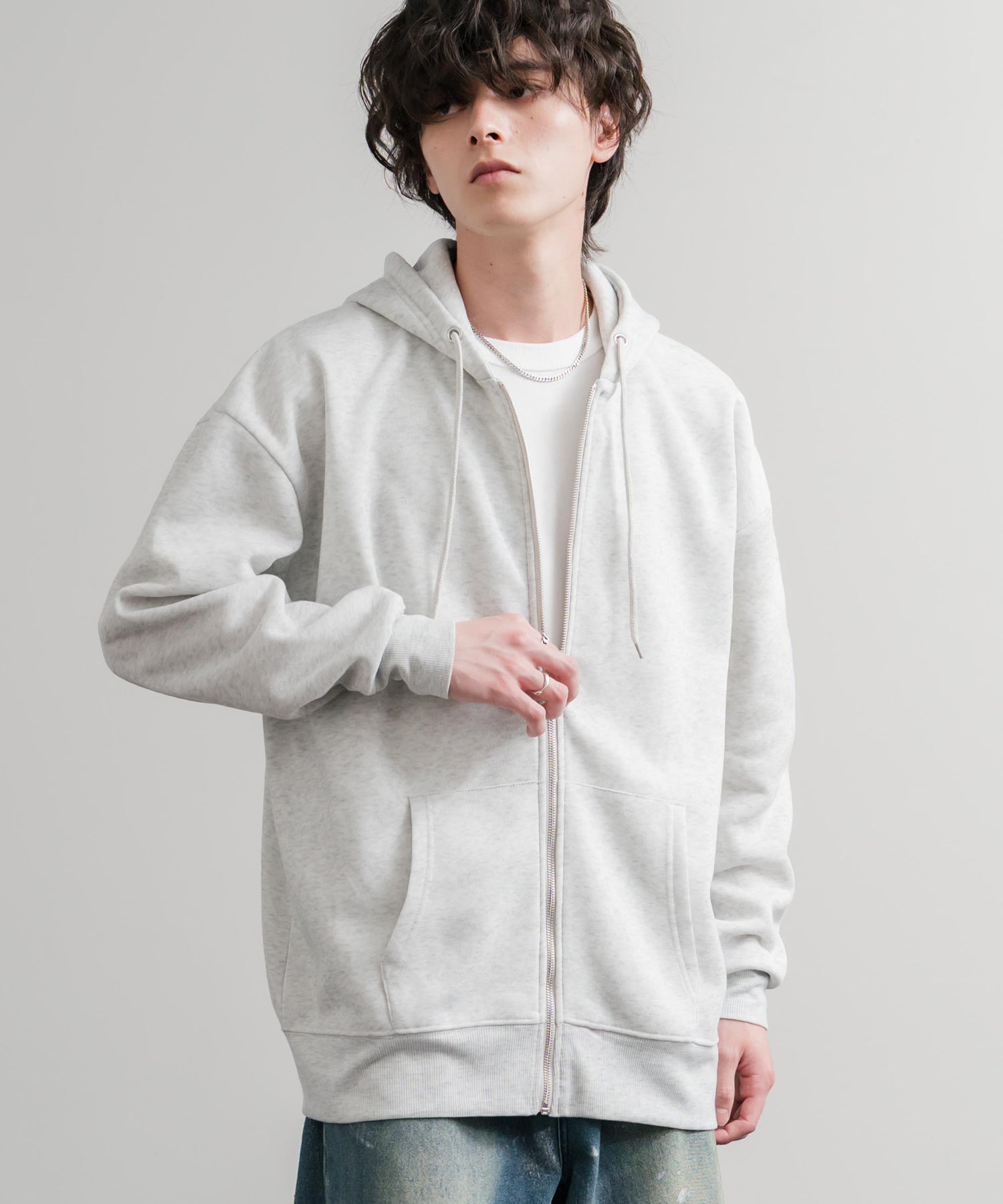 ロッキーモンロー Rocky Monroe パーカー フルジップ 裏起毛 メンズ レディース 無地 フーディー 綿タッチ オーバーサイズ ビッグシルエット ルーズ リラックス ルームウェア 14987 （4.ブラック） 4.ブラック