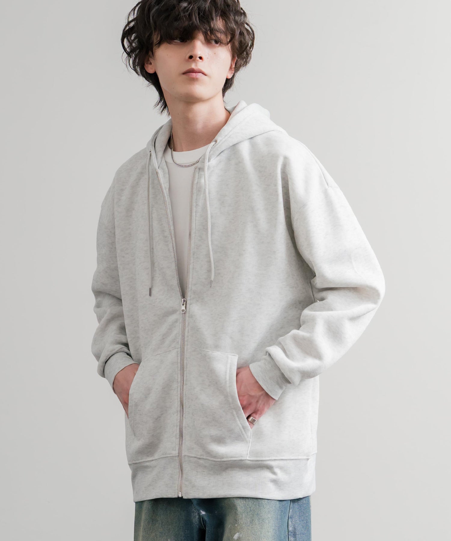 ロッキーモンロー Rocky Monroe パーカー フルジップ 裏起毛 メンズ レディース 無地 フーディー 綿タッチ オーバーサイズ ビッグシルエット ルーズ リラックス ルームウェア 14987 （4.ブラック） 4.ブラック