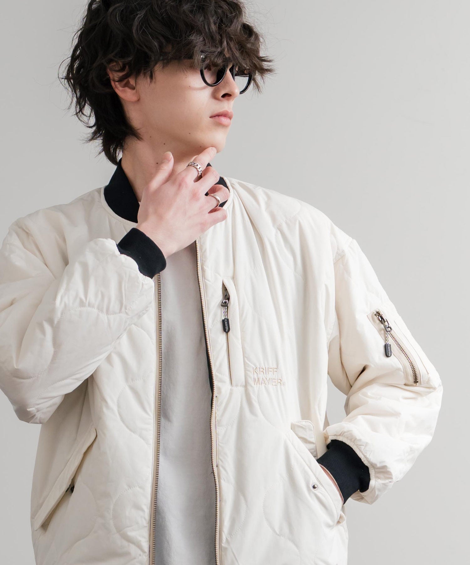 ロッキーモンロー Rocky Monroe スカジャン リバーシブル 2WAY MA-1 メンズ レディース 短丈 ショート丈 スーベニア 刺繍 虎 KRIFF MAYER 2515102 14883 （65.グリーン） 65.グリーン