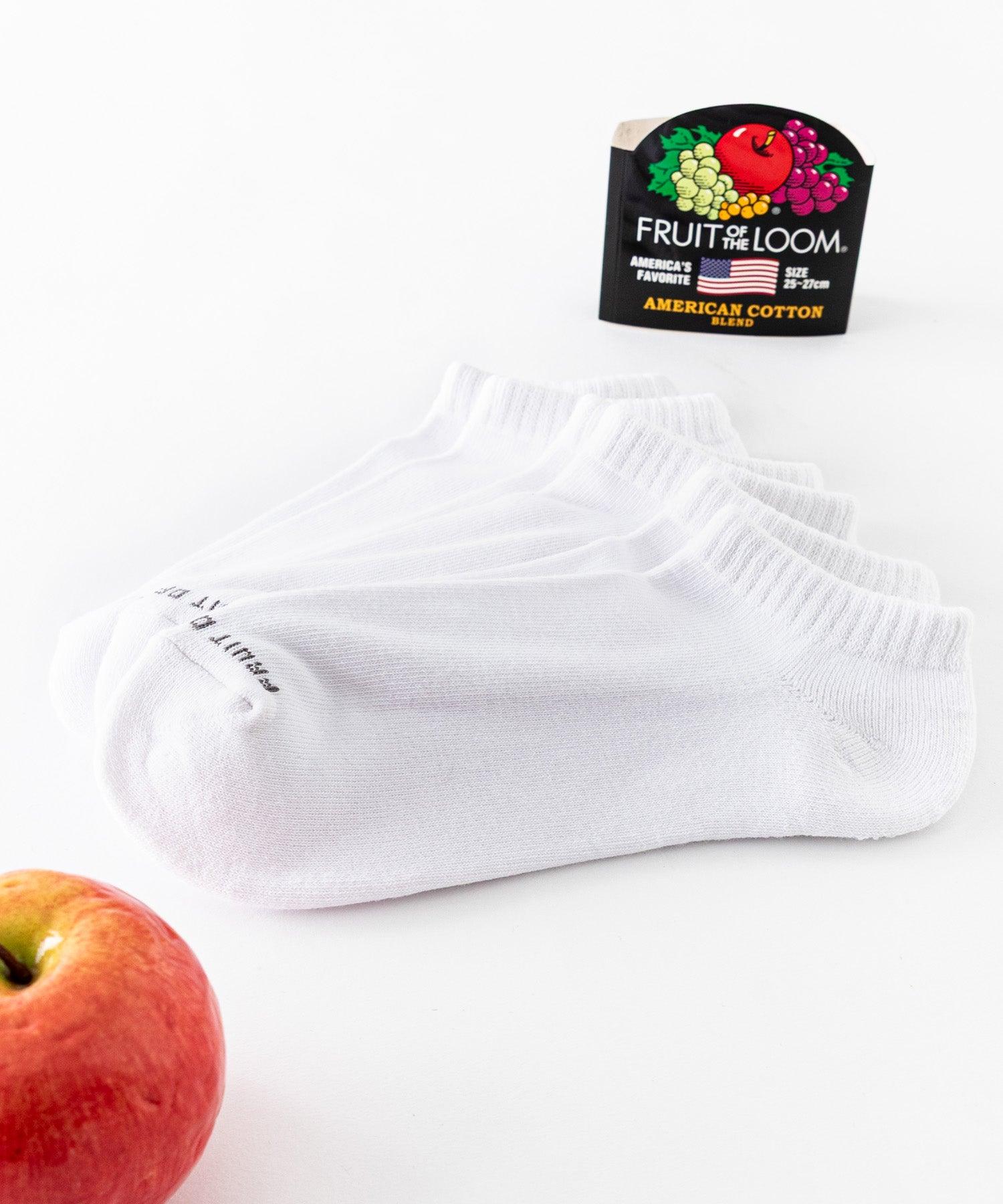 ロッキーモンロー Rocky Monroe スニーカーソックス 3足セット アソート メンズ レディース 靴下 アンクル丈 くるぶし ショート FRUIT OF THE LOOM 15463 （1.ホワイト） 1.ホワイト