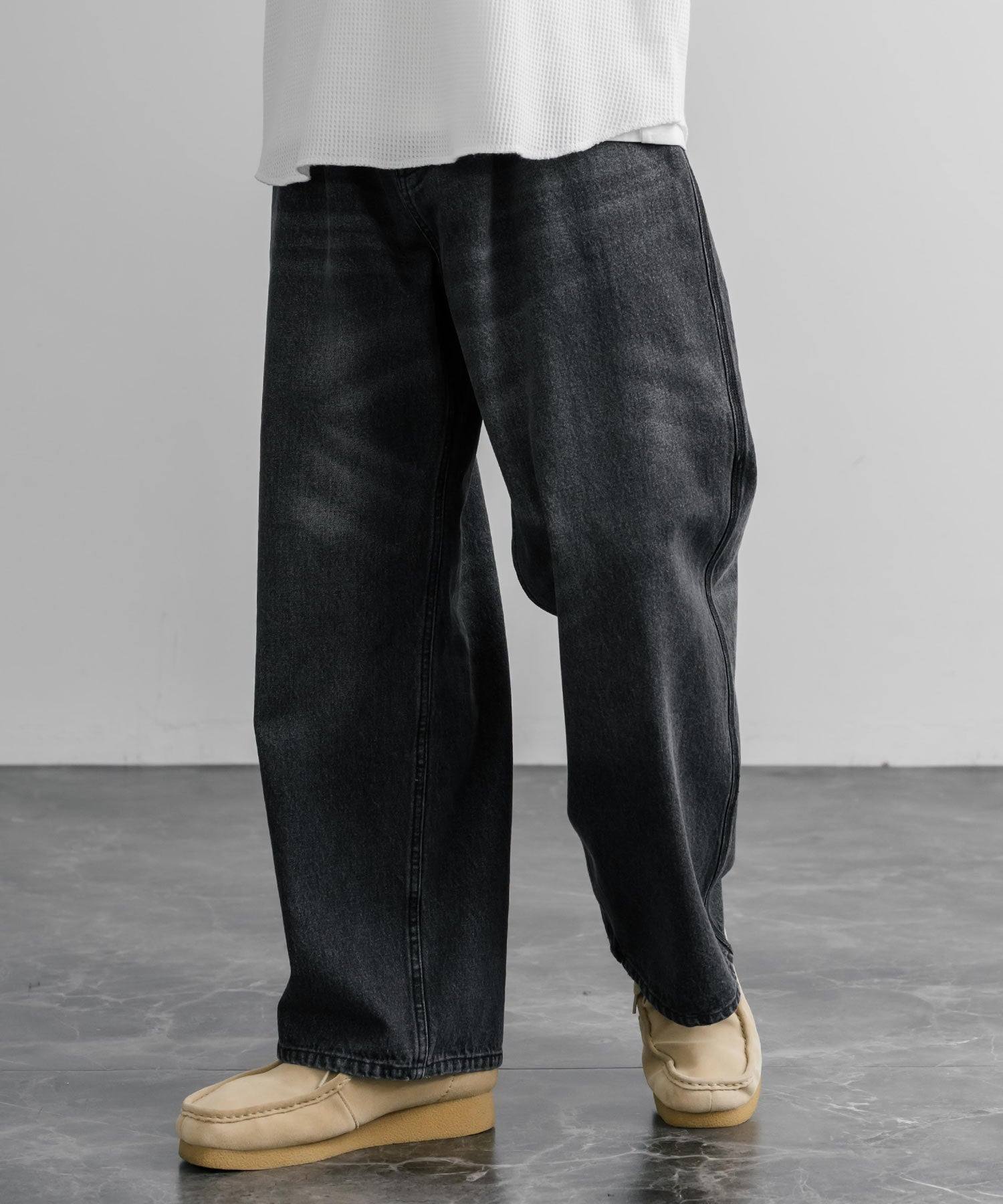 ロッキーモンロー Rocky Monroe ワイドパンツ デニム ストレート メンズ レディース 11オンス ジーパン ジーンズ リラックス ゆったり KRIFF MAYER 2535108 15615 （17.チャコール） 17.チャコール