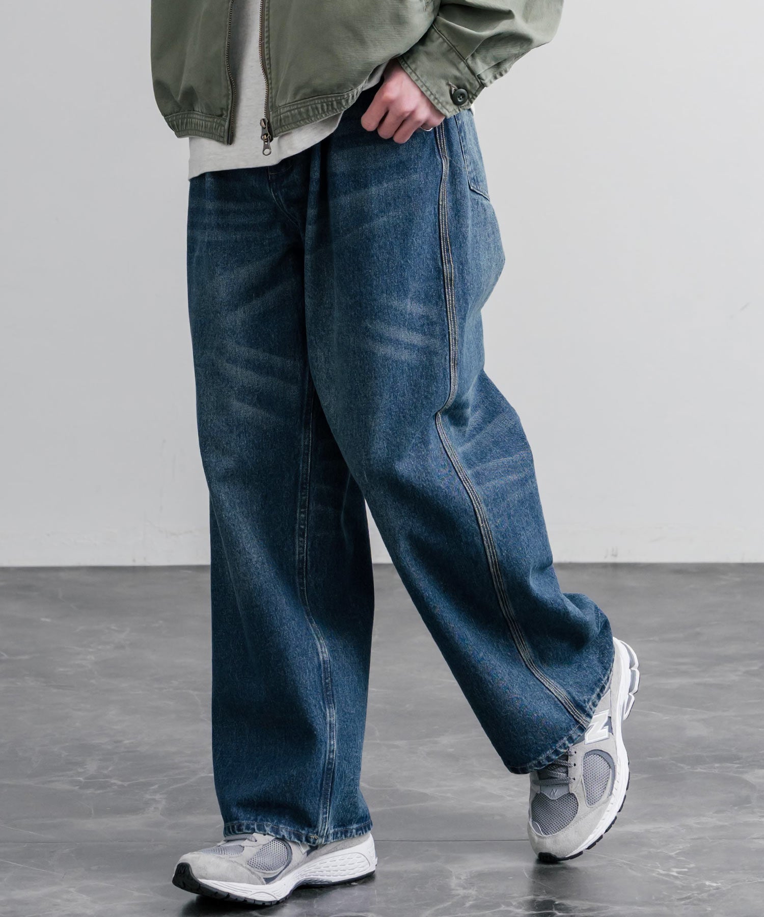 ロッキーモンロー Rocky Monroe ワイドパンツ デニム ストレート メンズ レディース 11オンス ジーパン ジーンズ リラックス ゆったり KRIFF MAYER 2535108 15615 （17.チャコール） 17.チャコール