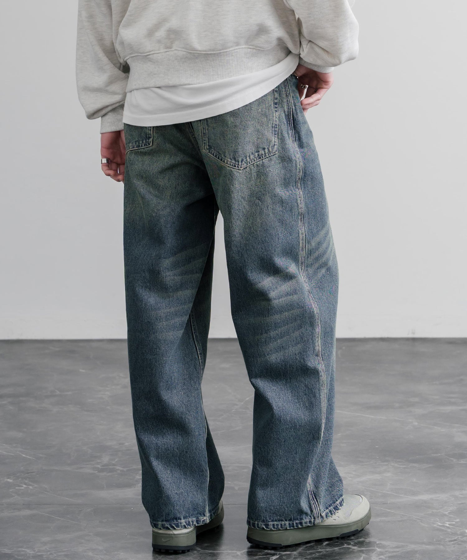 ロッキーモンロー Rocky Monroe ワイドパンツ デニム ストレート メンズ レディース 11オンス ジーパン ジーンズ リラックス ゆったり KRIFF MAYER 2535108 15615 （17.チャコール） 17.チャコール