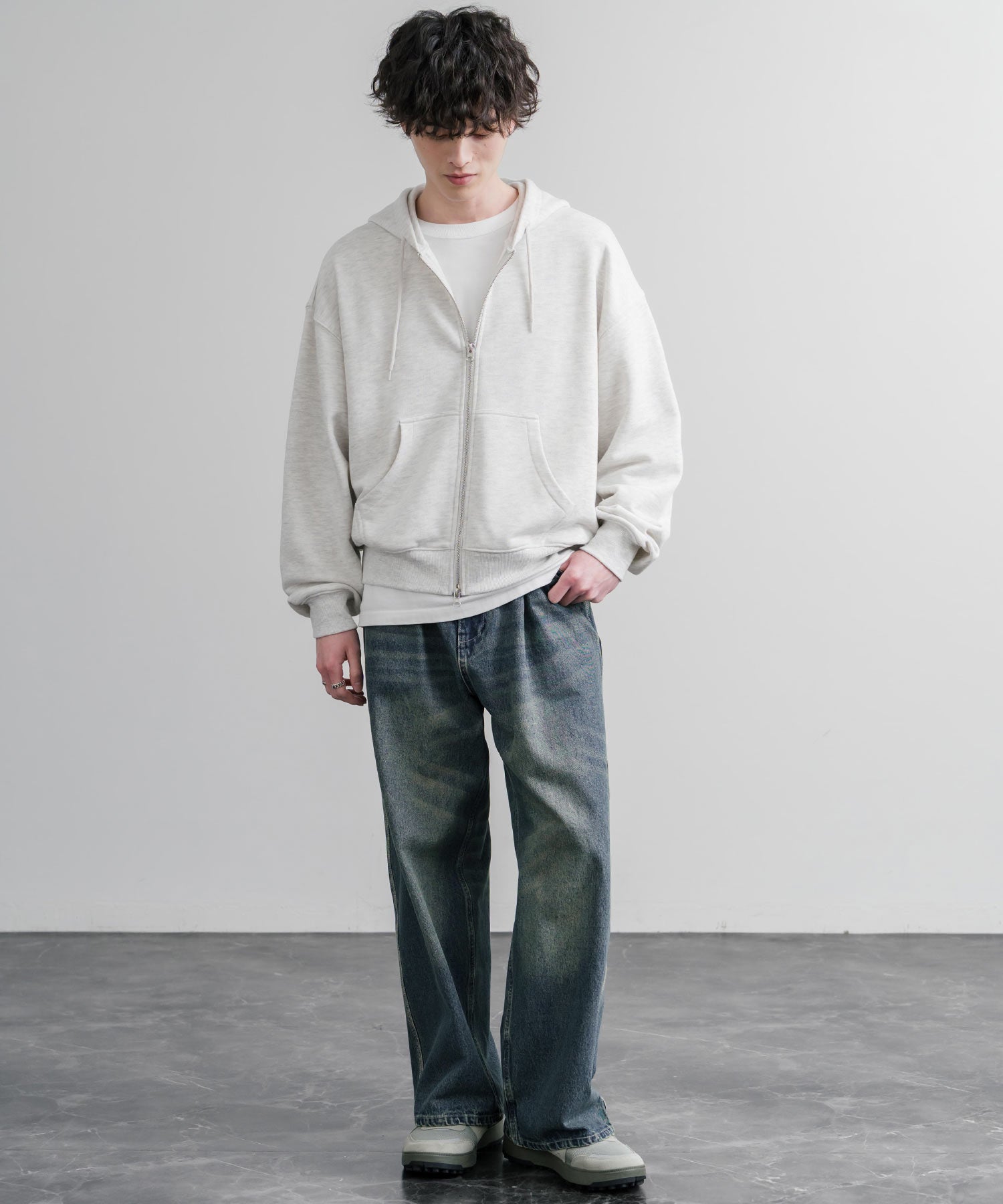 ロッキーモンロー Rocky Monroe ワイドパンツ デニム ストレート メンズ レディース 11オンス ジーパン ジーンズ リラックス ゆったり KRIFF MAYER 2535108 15615 （17.チャコール） 17.チャコール