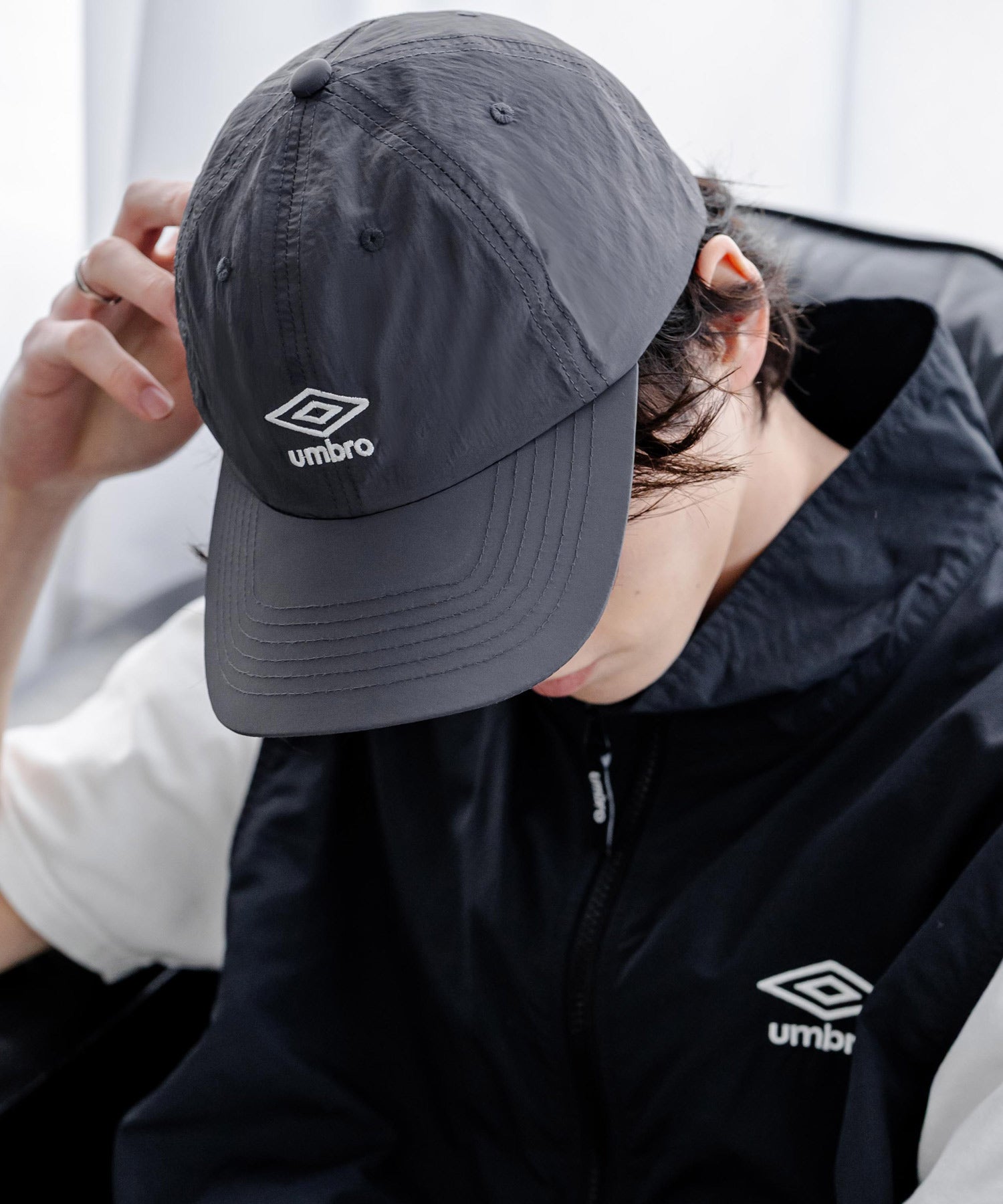 ロッキーモンロー Rocky Monroe UMBRO アンブロ 別注 ベースボールキャップ ローキャップ バンジーキャップ メンズ レディース 帽子 ナイロン 無地 アウトドア スポーツ 15351 （チャコール） チャコール