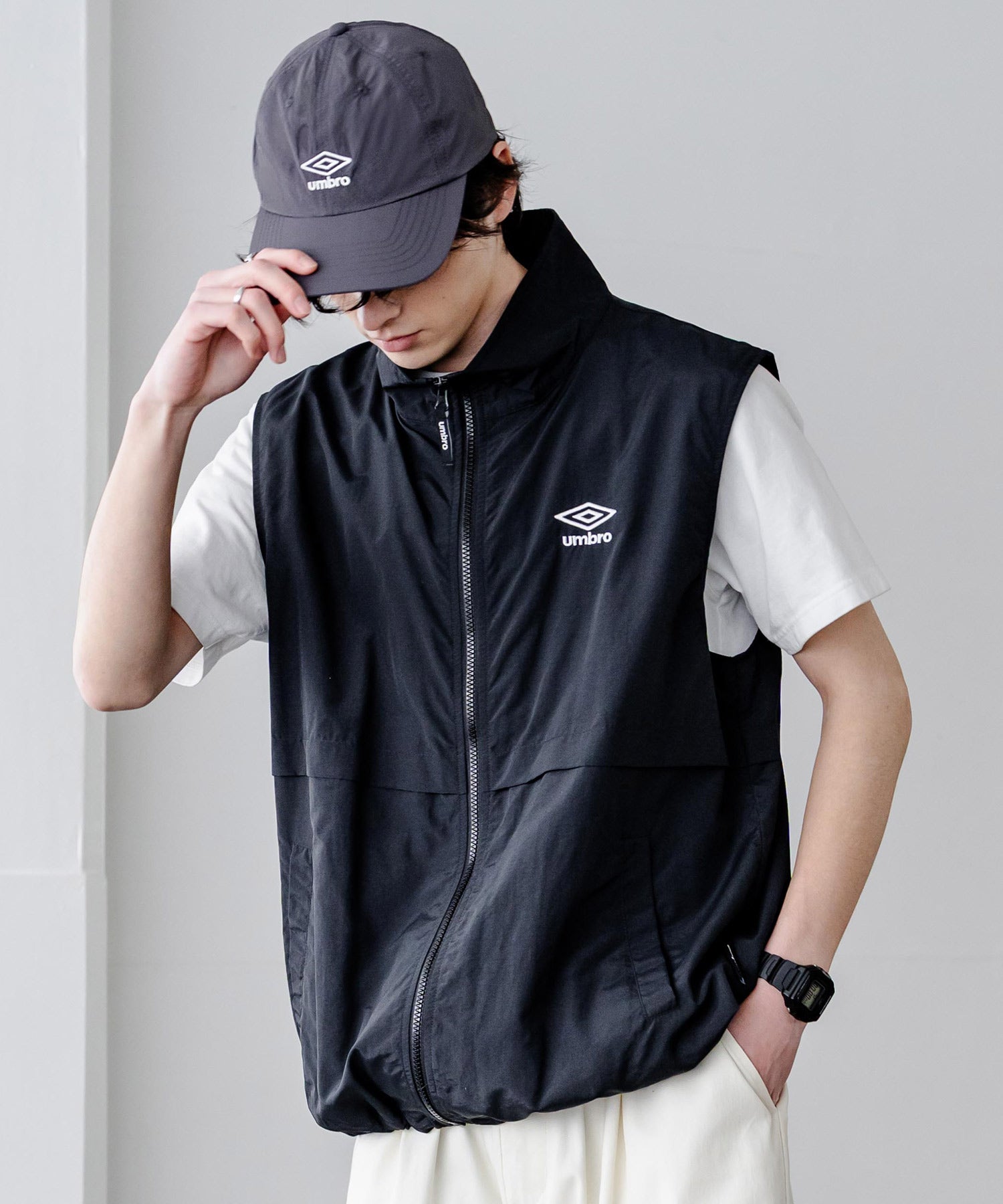 ロッキーモンロー Rocky Monroe UMBRO アンブロ 別注 ベースボールキャップ ローキャップ バンジーキャップ メンズ レディース 帽子 ナイロン 無地 アウトドア スポーツ 15351 （チャコール） チャコール