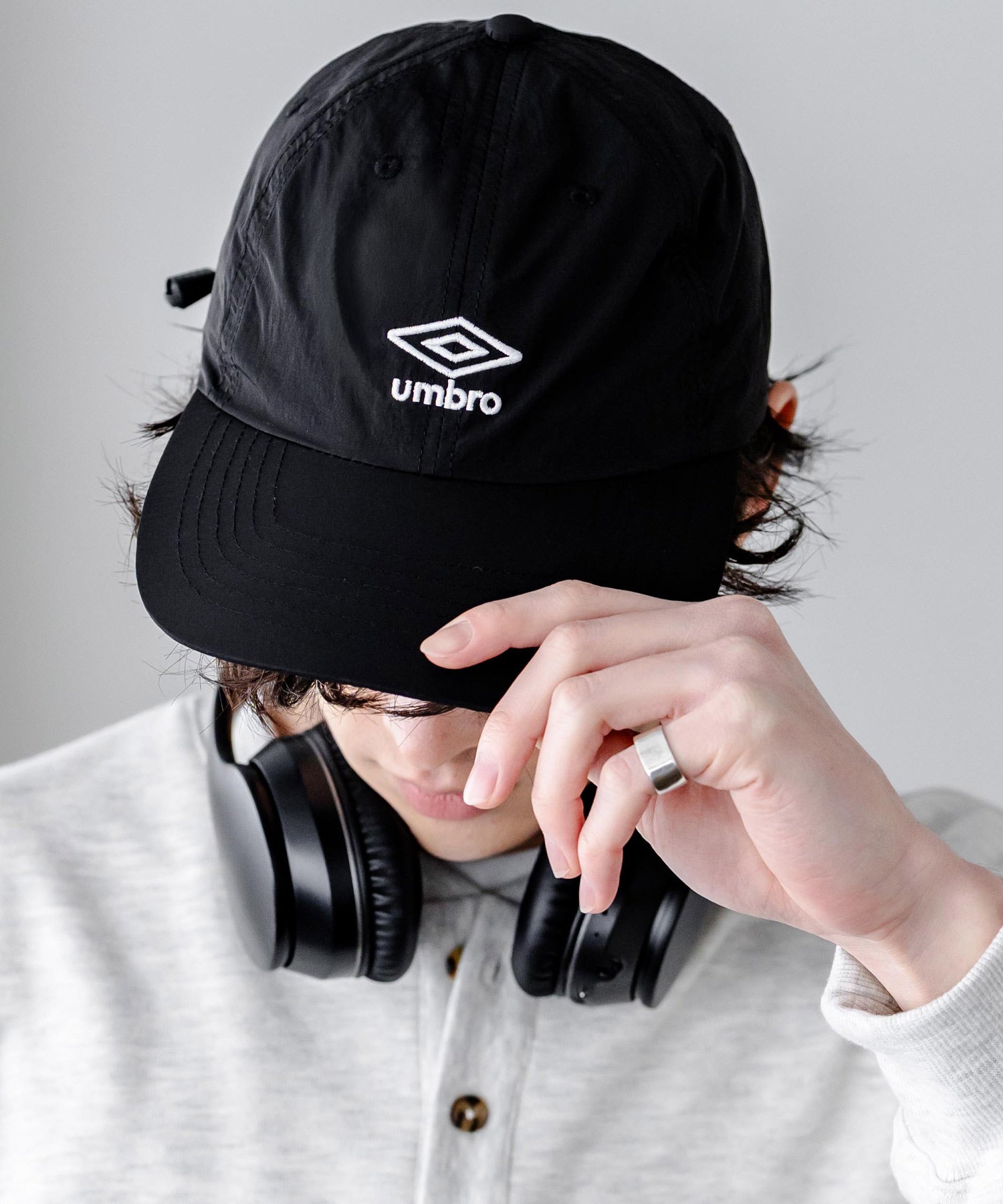 ロッキーモンロー Rocky Monroe UMBRO アンブロ 別注 ベースボールキャップ ローキャップ バンジーキャップ メンズ レディース 帽子 ナイロン 無地 アウトドア スポーツ 15351 （チャコール） チャコール
