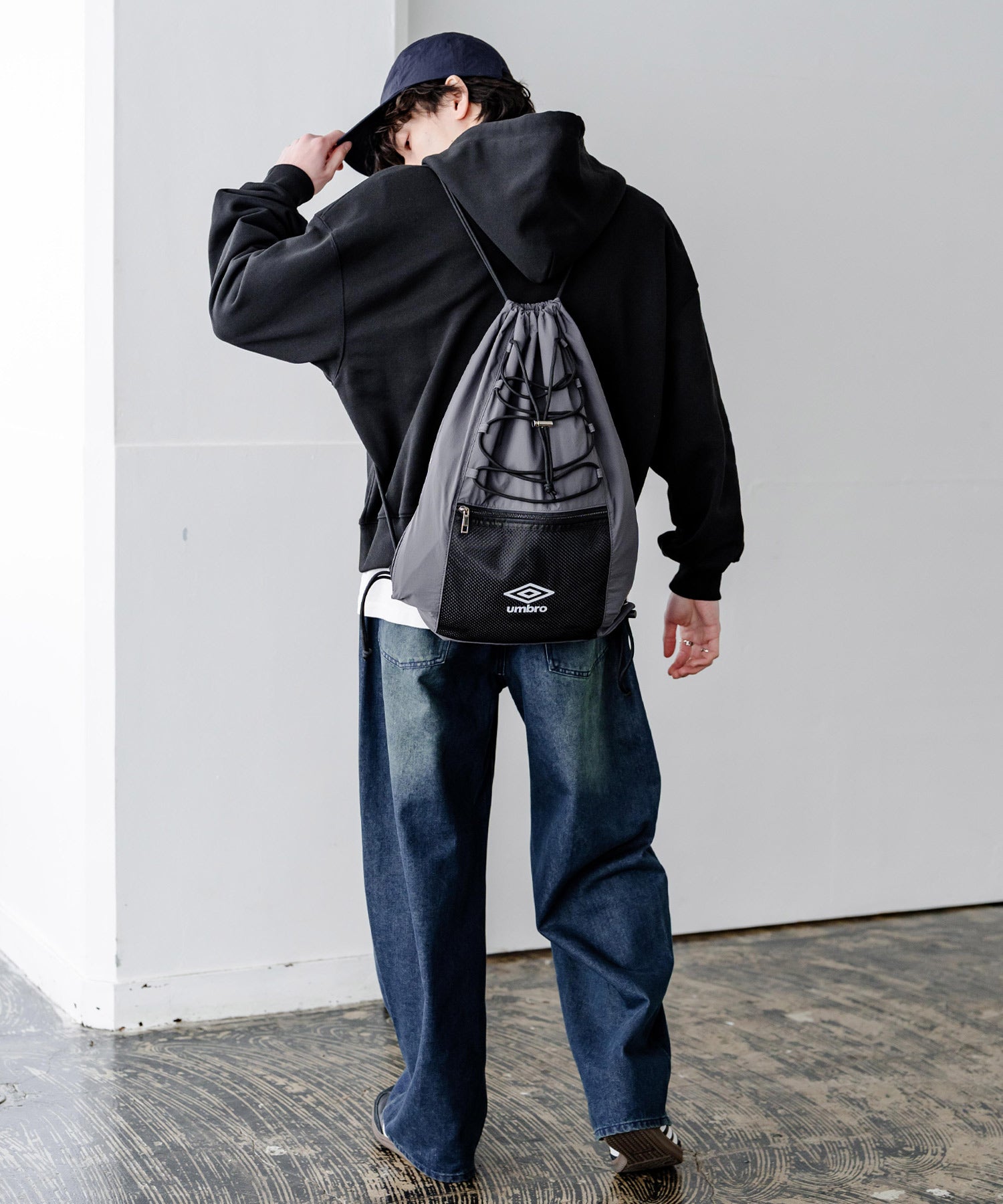 ロッキーモンロー Rocky Monroe UMBRO アンブロ 別注 ベースボールキャップ ローキャップ バンジーキャップ メンズ レディース 帽子 ナイロン 無地 アウトドア スポーツ 15351 （チャコール） チャコール