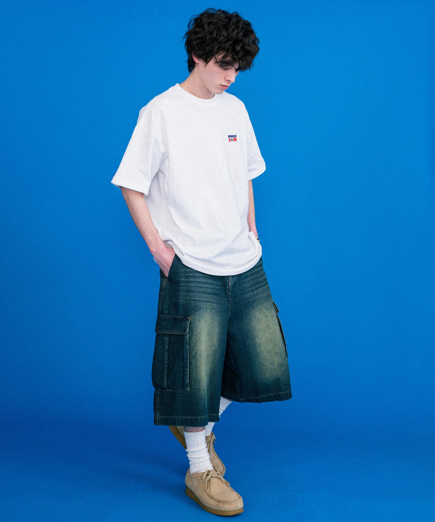 ロッキーモンロー Rocky Monroe CONVERSE コンバース ロゴT 半袖 メンズ カットソー Tシャツ プレートロゴ オーバーサイズ ルーズ リラックス カジュアル ストリート 15723 （49.ブラック） 49.ブラック