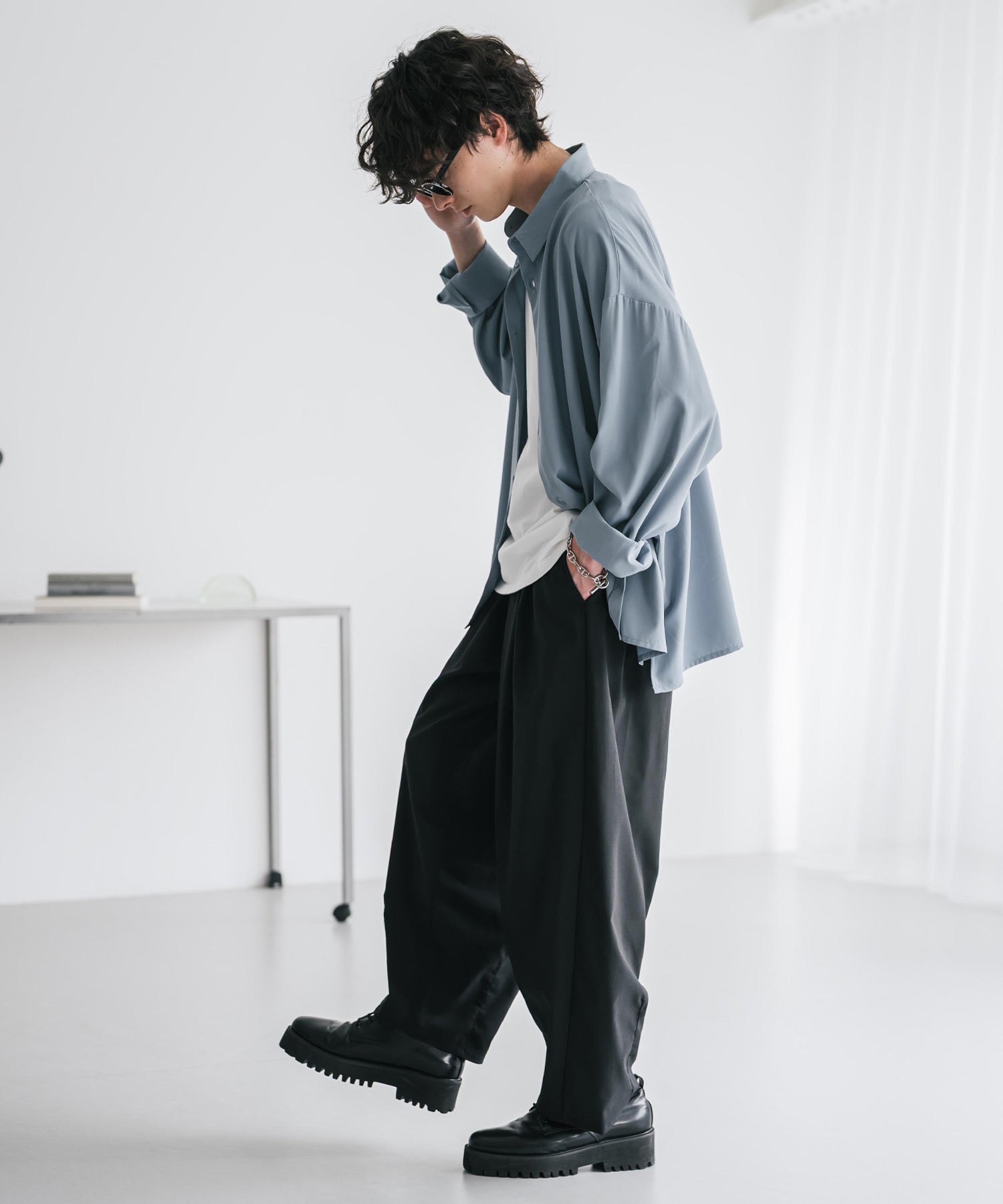ロッキーモンロー Rocky Monroe バルーンパンツ カーブ バレル 接触冷感 メンズ ワイド イージー テーパード リラックス タック リネンライク 吸水速乾 ストレッチ ひんやり 軽い 15481 （ブラウン） ブラウン