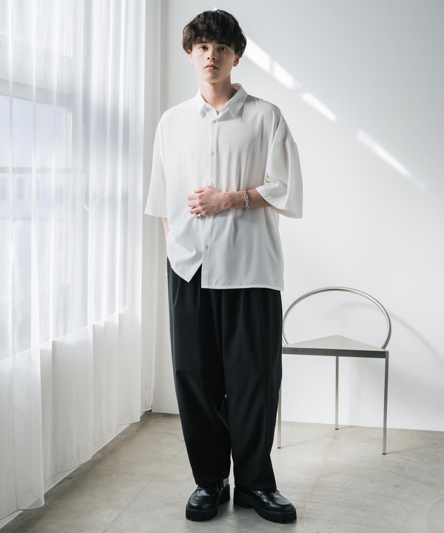 ロッキーモンロー Rocky Monroe バルーンパンツ カーブ バレル 接触冷感 メンズ ワイド イージー テーパード リラックス タック リネンライク 吸水速乾 ストレッチ ひんやり 軽い 15481 （ブラウン） ブラウン