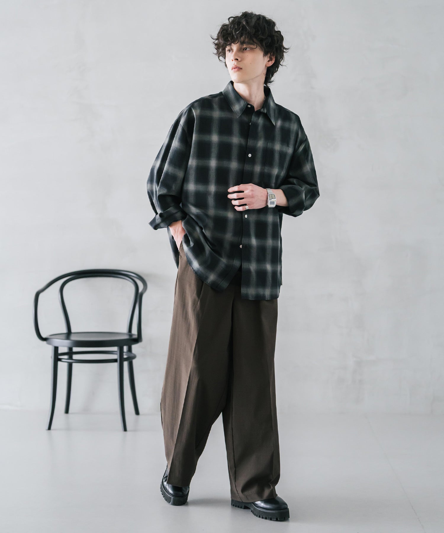 ロッキーモンロー Rocky Monroe スラックス ワイドパンツ 接触冷感 メンズ ストレート イージー ルーズ センタープレス ワンタック バックシャーリング リネンライク 多機能 ストレッチ 15483 （ブルーグリーン） ブルーグリーン