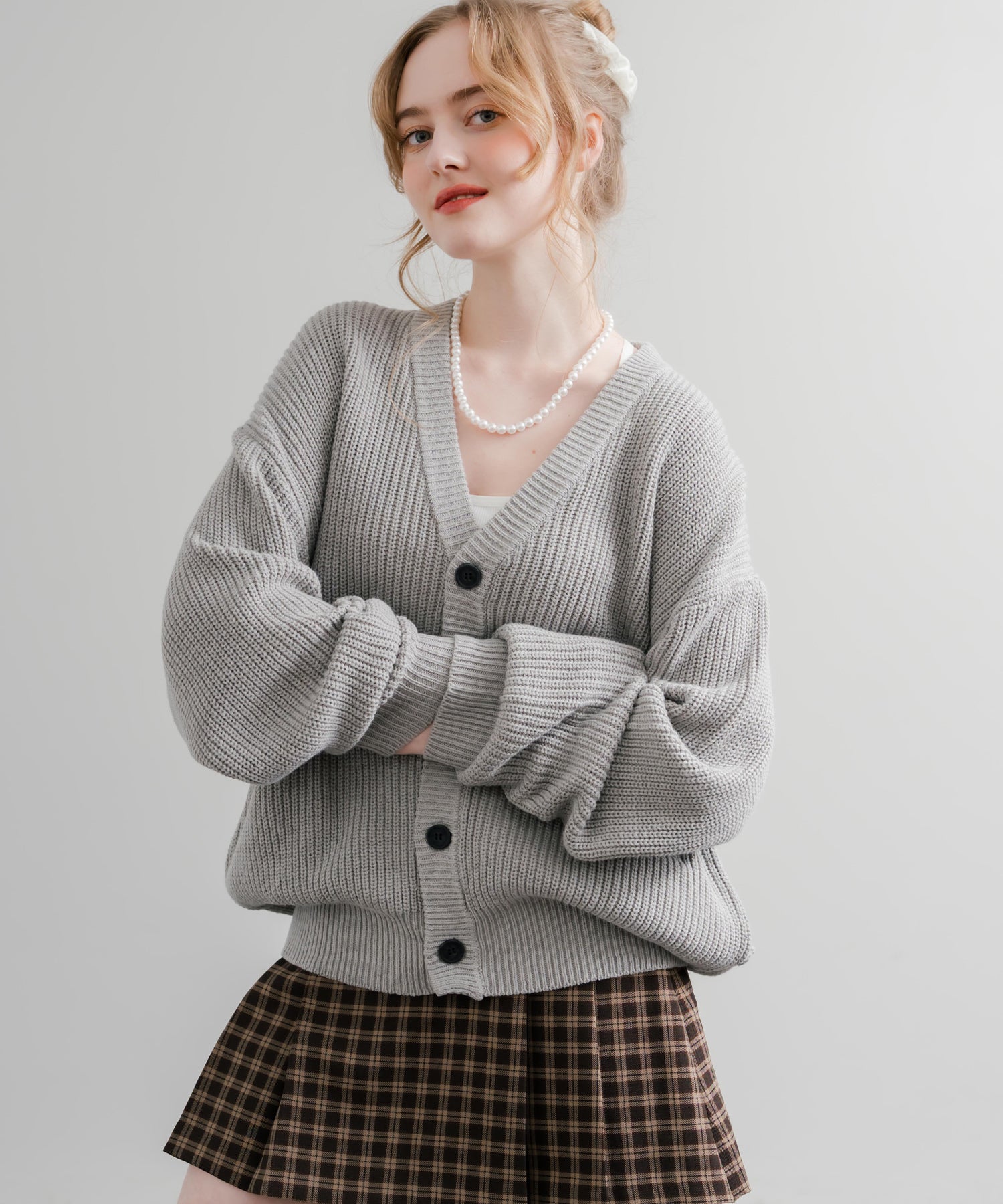 ロッキーモンロー Rocky Monroe ニットカーディガン メンズ レディース セーター 片畦編み ハイバルキー ウォッシャブル 羽織り ライトアウター オーバーサイズ ビッグシルエット カジュアル  （オレンジ） オレンジ