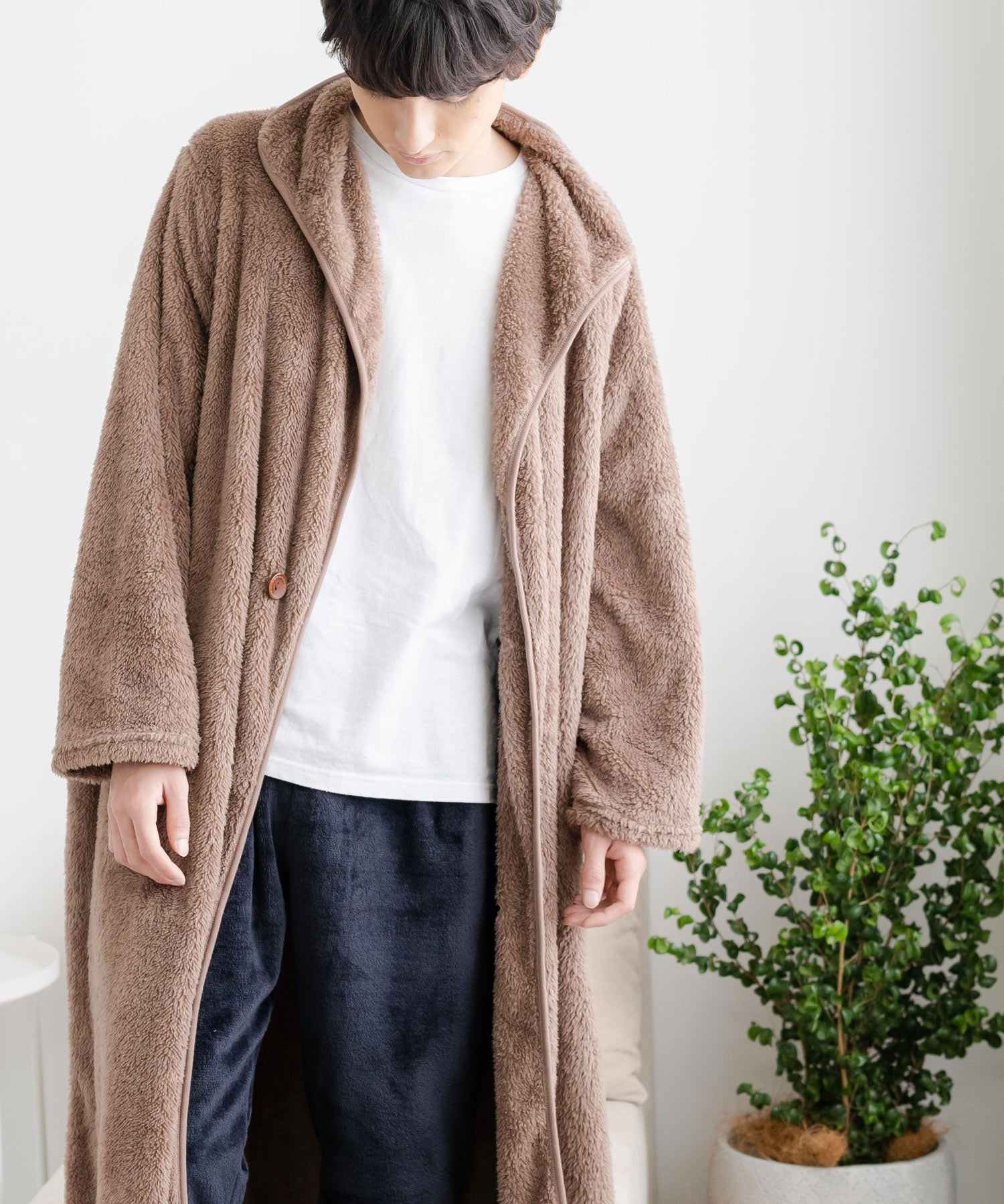 Rocky Monroe Wearable Blanket Moco Boa Long Women's Men's Blanket Cardigan Loungewear Room Dress Loungewear Pajamas Light Outerwear Cover Maternity