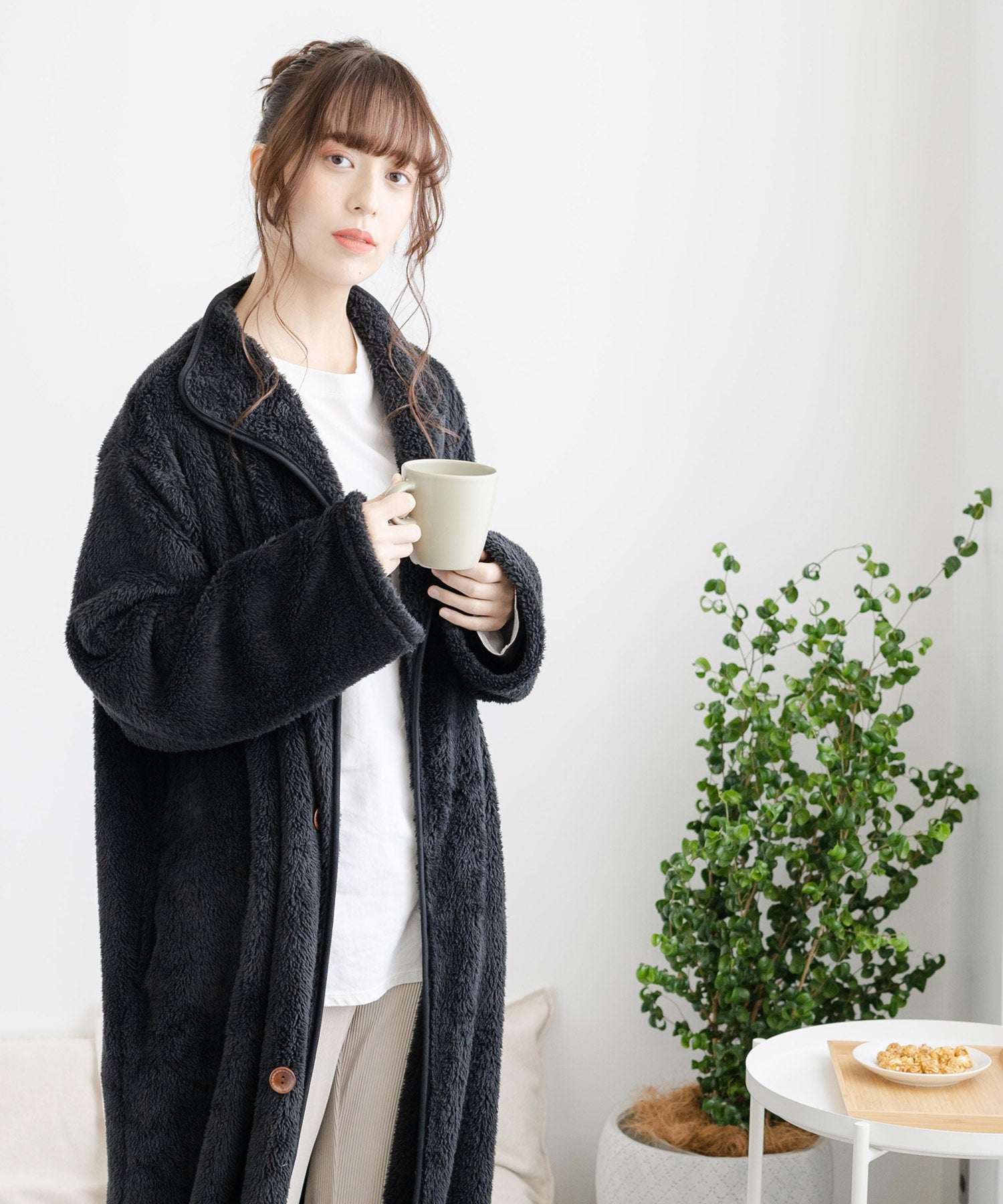 Rocky Monroe Wearable Blanket Moco Boa Long Women's Men's Blanket Cardigan Loungewear Room Dress Loungewear Pajamas Light Outerwear Cover Maternity