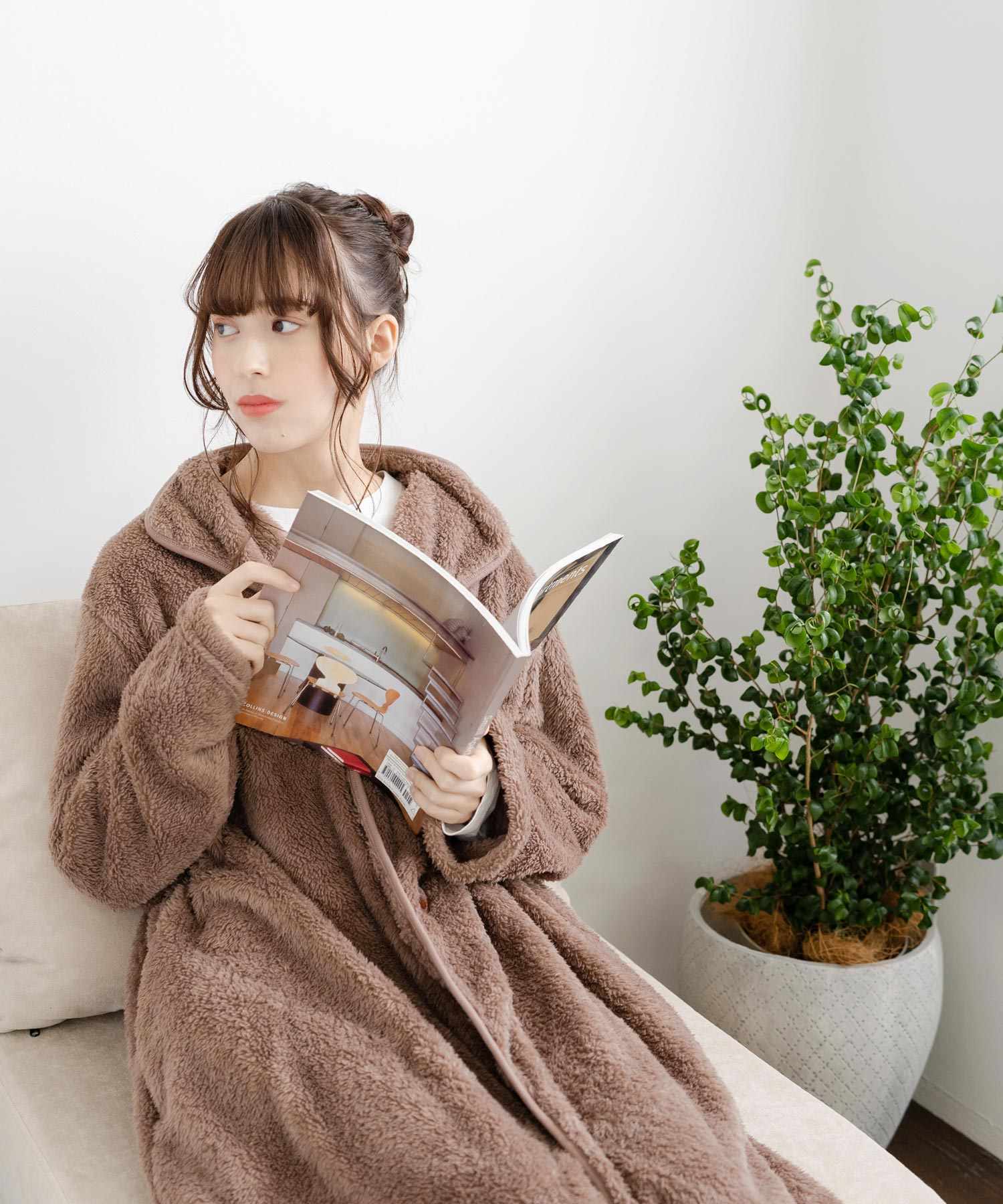 Rocky Monroe Wearable Blanket Moco Boa Long Women's Men's Blanket Cardigan Loungewear Room Dress Loungewear Pajamas Light Outerwear Cover Maternity