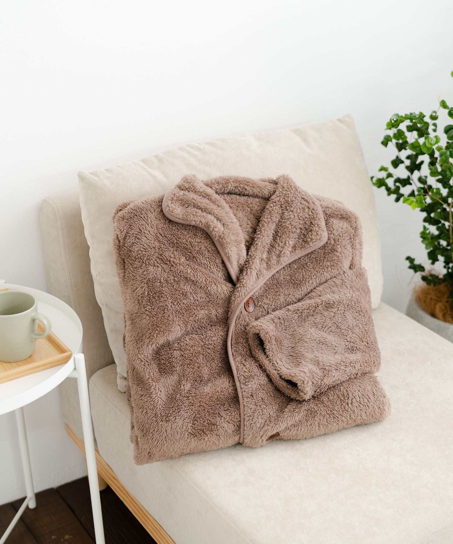 Rocky Monroe Wearable Blanket Moco Boa Long Women's Men's Blanket Cardigan Loungewear Room Dress Loungewear Pajamas Light Outerwear Cover Maternity