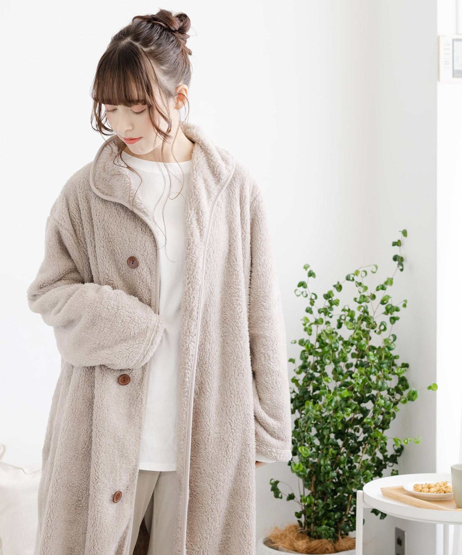 Rocky Monroe Wearable Blanket Moco Boa Long Women's Men's Blanket Cardigan Loungewear Room Dress Loungewear Pajamas Light Outerwear Cover Maternity