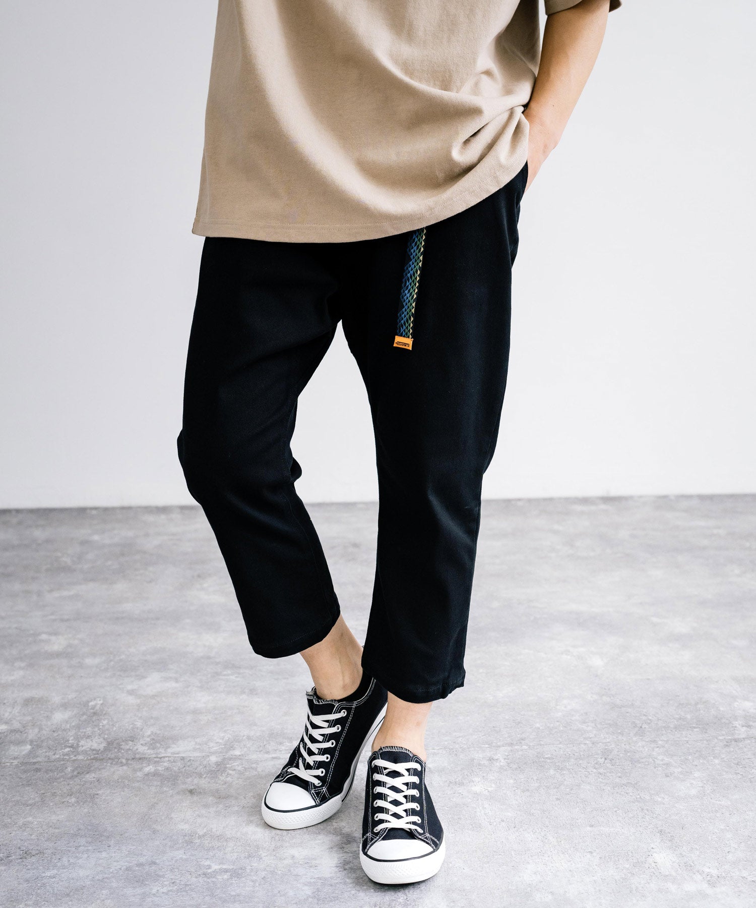 Rocky Monroe Climbing Pants Men's Slim Cropped Casual Outdoor Easy Waist Gusset Webbing Belt Simple Camp Fest Wide Stret