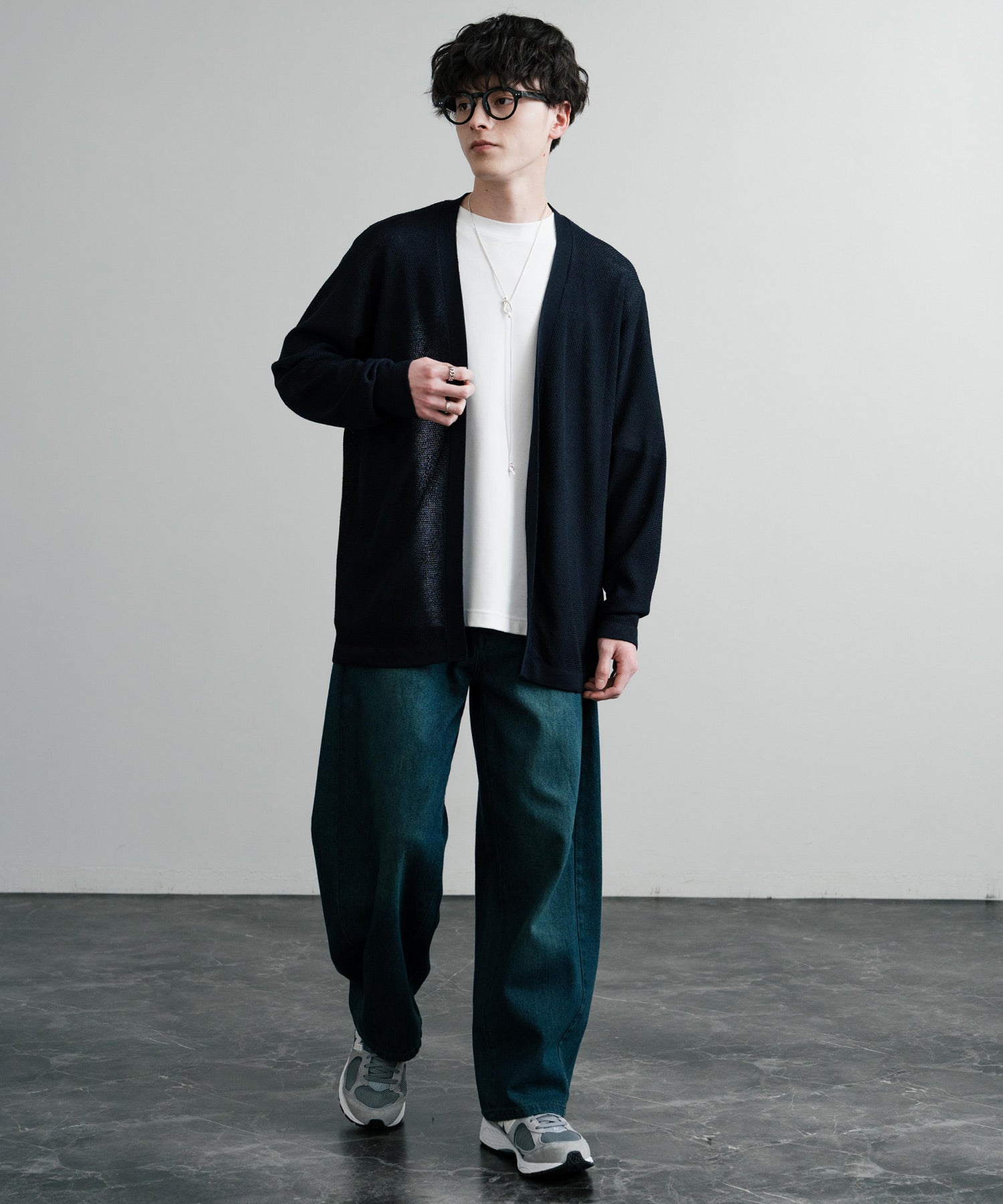 Rocky Monroe Buttonless Cardigan Linen Touch Men's Women's Casual Big Silhouette Plain Simple Pair Matching Relaxed Loose Pique Knit Polo Fabric