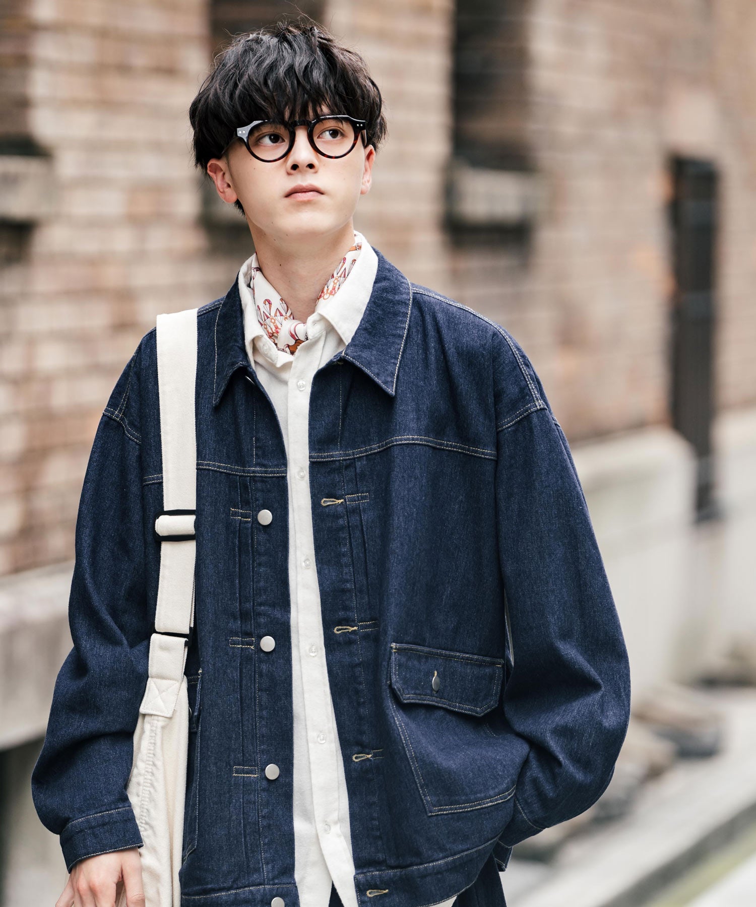 ロッキーモンロー Rocky Monroe セットアップ デニムジャケット ワイドパンツ メンズ レディース ライトアウター オーバーサイズ ビッグシルエット ゆったり ワーク セカンド 2nd Gジャン