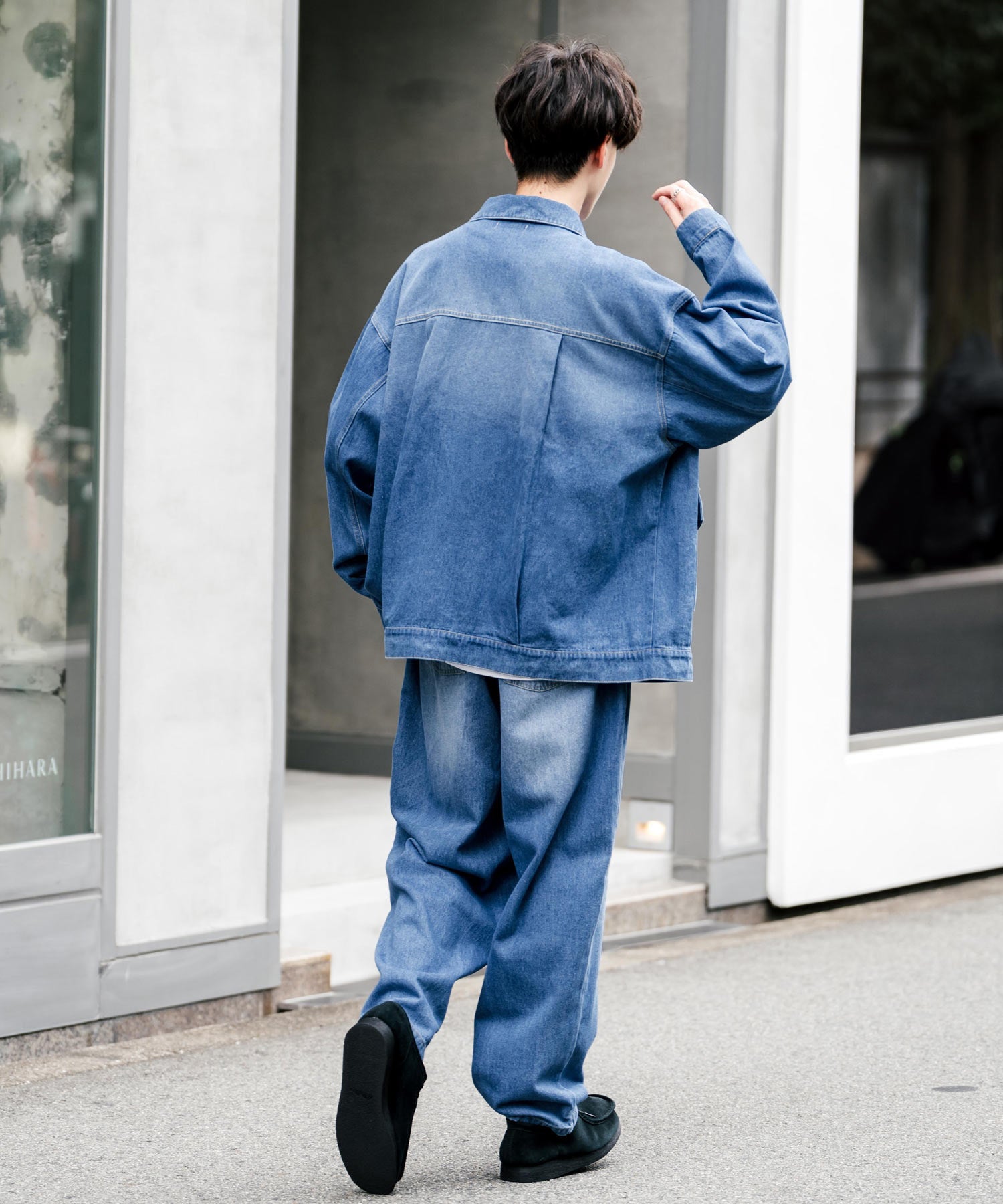 ロッキーモンロー Rocky Monroe セットアップ デニムジャケット ワイドパンツ メンズ レディース ライトアウター オーバーサイズ ビッグシルエット ゆったり ワーク セカンド 2nd Gジャン