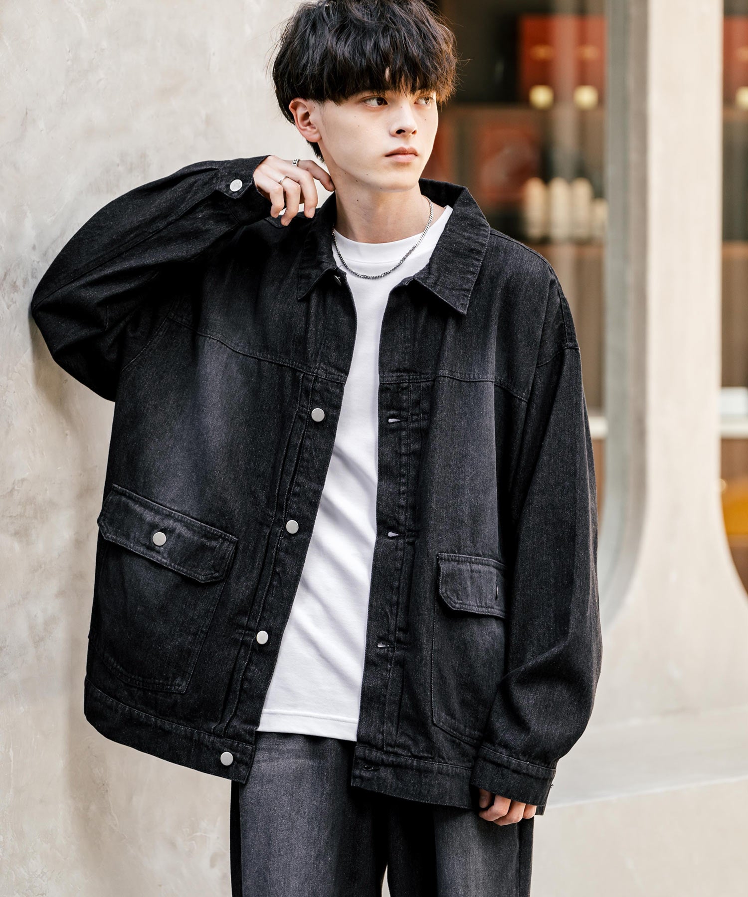 ロッキーモンロー Rocky Monroe セットアップ デニムジャケット ワイドパンツ メンズ レディース ライトアウター オーバーサイズ ビッグシルエット ゆったり ワーク セカンド 2nd Gジャン