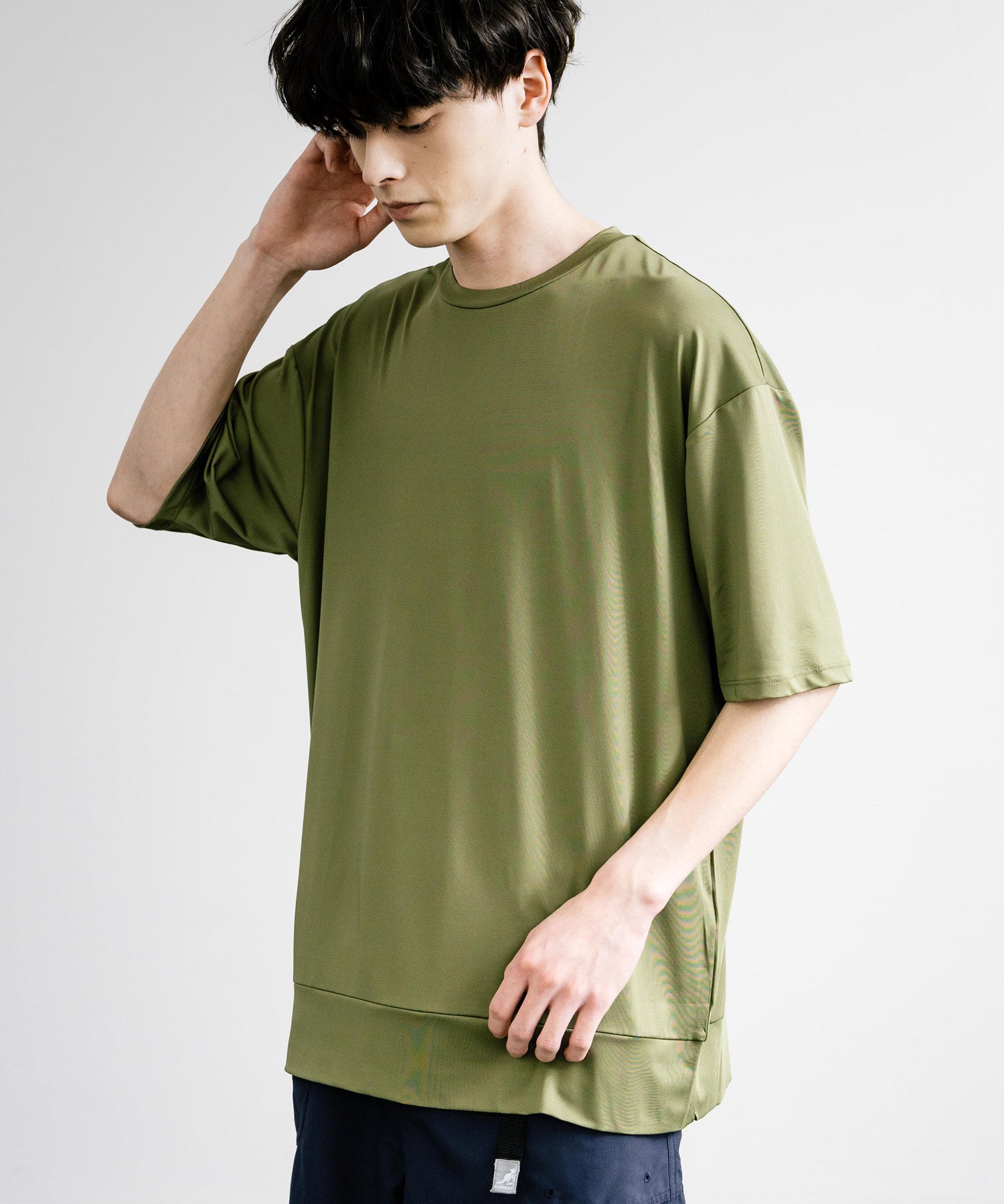 ロッキーモンロー Rocky Monroe 接触冷感 ラッシュガード プルオーバー メンズ レディース 半袖 Tシャツ 無地 水着 UPF50+ UVカット 紫外線対策 日焼け対策 ひんやり 吸水速乾 ス （カーキ） カーキ