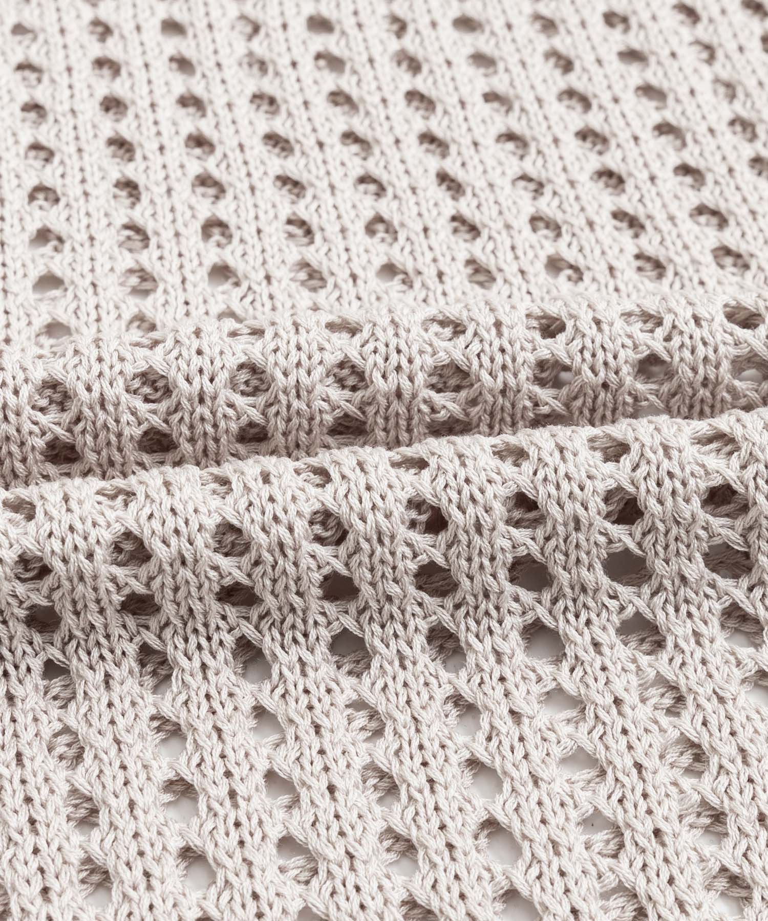 Rocky Monroe Cardigan Mesh Knit V-Neck Men’s Women’s Simple Casual Linen Touch Linen-Like Plain Summer Knit Big Silhouette Oversized