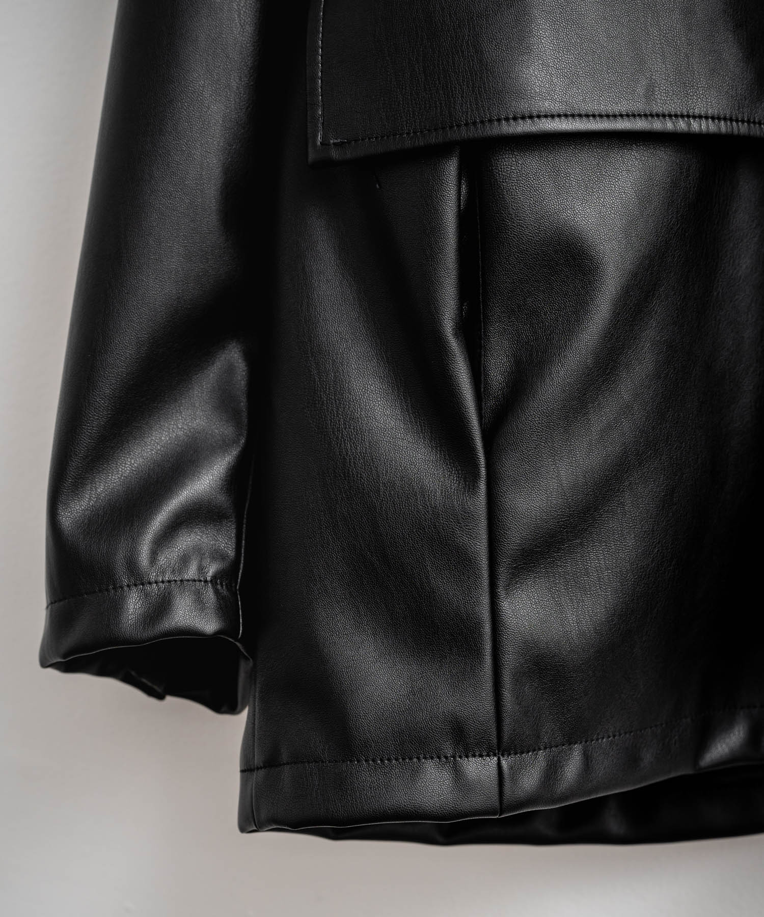 ロッキーモンロー Rocky Monroe カーコート ミドル丈 アウター メンズ レディース レザージャケット ライダース 革ジャン 合成皮革 PU ヴィーガンレザー マット オーバーサイズ 13763 （ブラウン） ブラウン