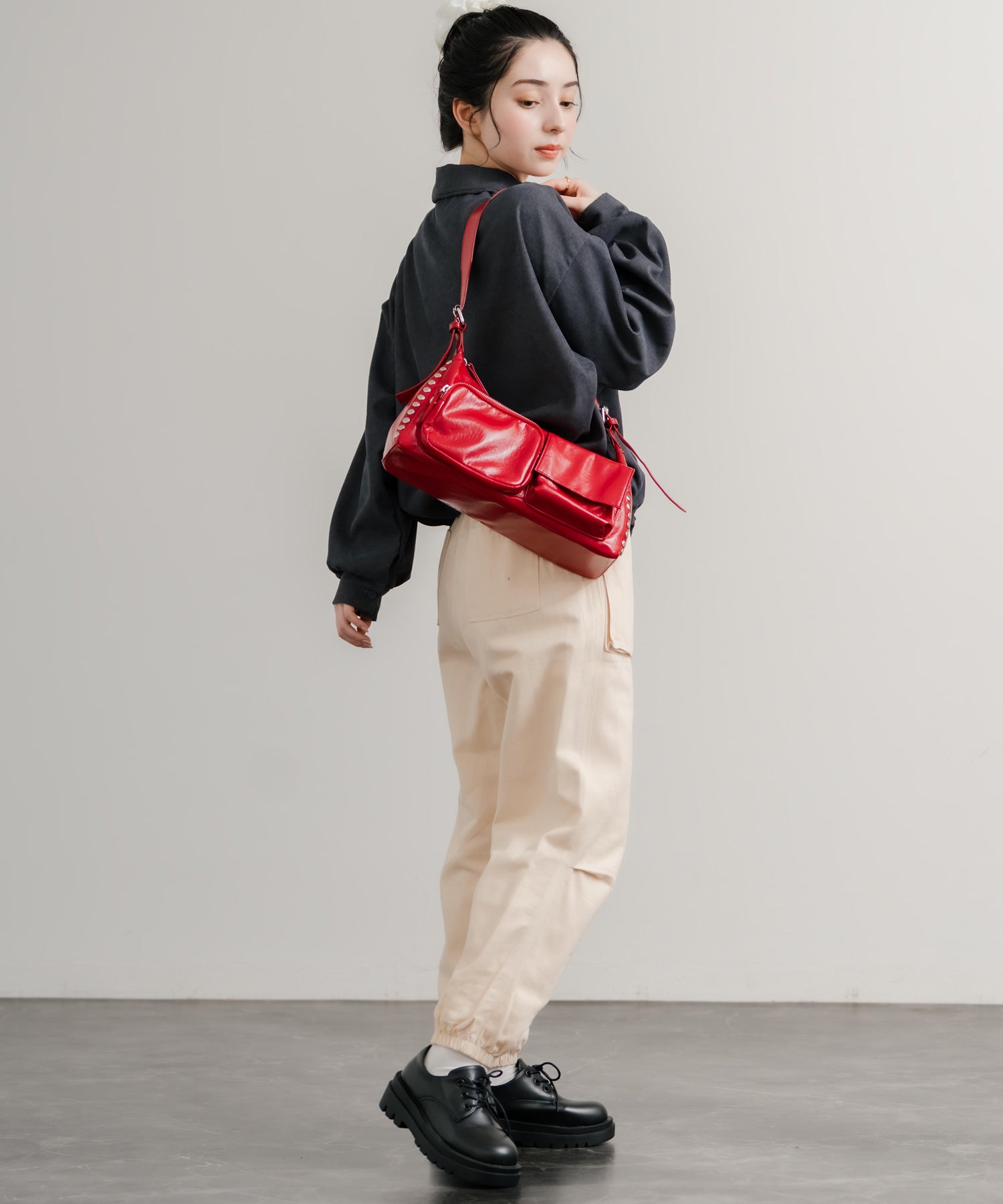 ロッキーモンロー Rocky Monroe ジョガーパンツ ベイカーパンツ イージー レディース ワイド テーパード ワーク 無地 リラックス ルーズ ゆったり ウエストゴム アウトドア 14818 （オリーブ） オリーブ