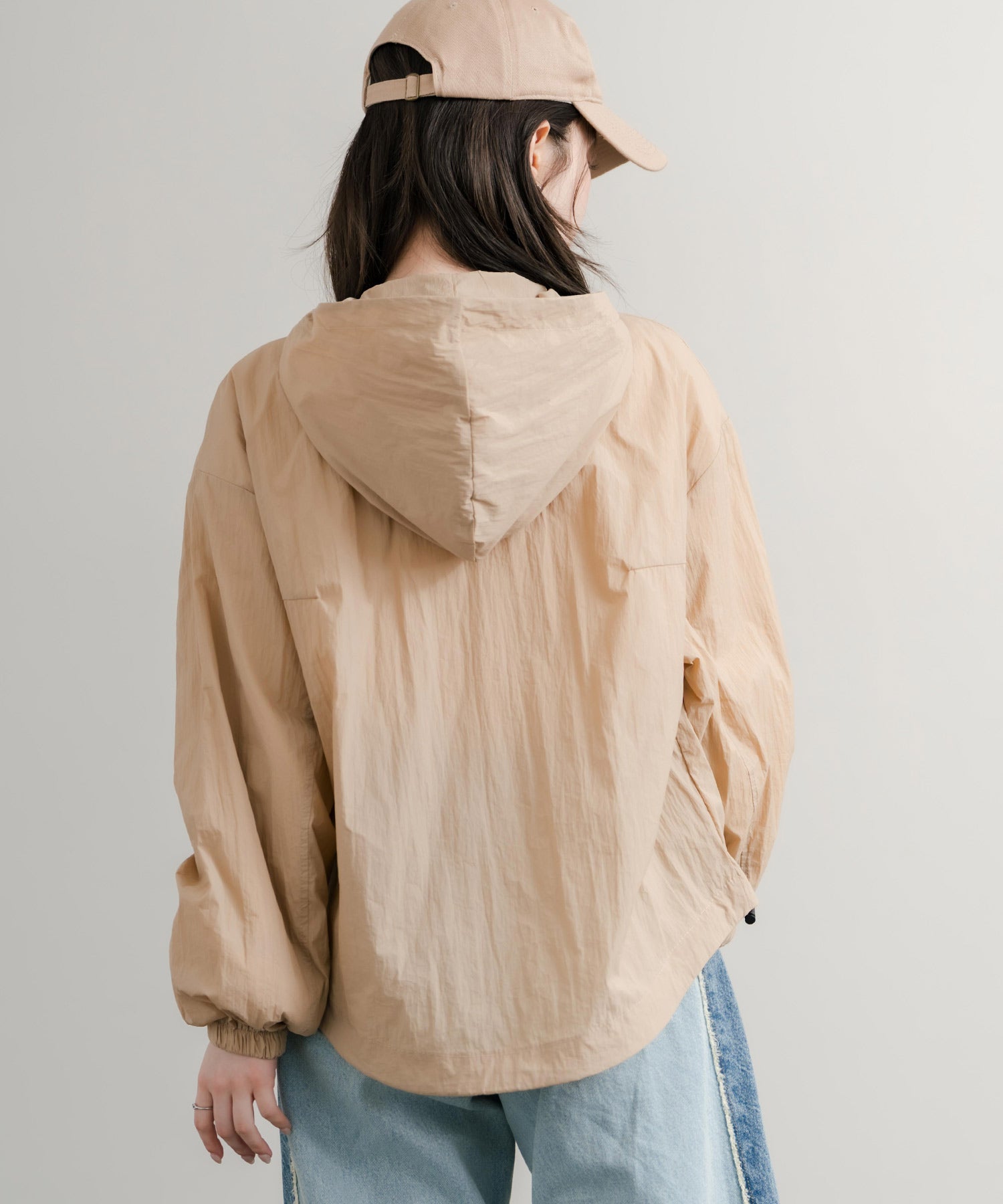 ロッキーモンロー Rocky Monroe フードジャケット マウンテンパーカー ショートブルゾン レディース マンパ ライトアウター ナイロンテック ウインドブレーカー ワッシャー加工 14811 （ホワイト） ホワイト